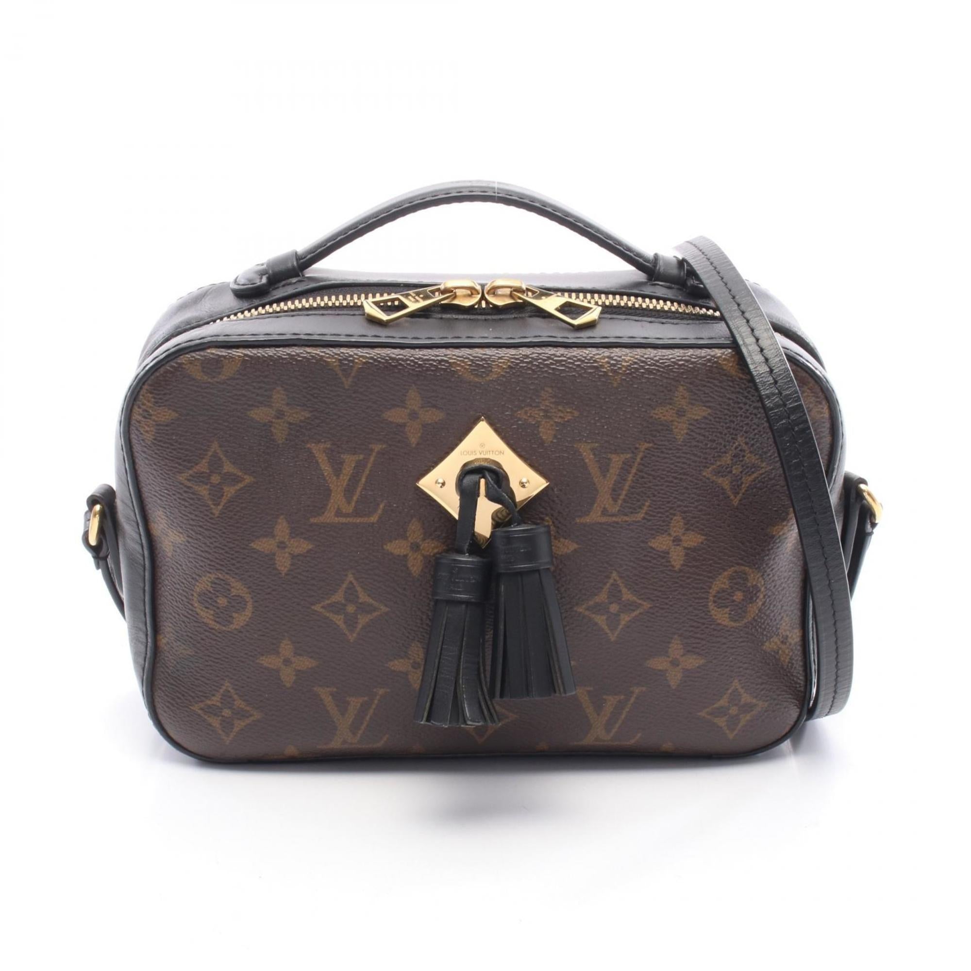 Louis Vuitton Black Brown Noir Coated Canvas Leather Handbag Shoulder Bag (Pre-Owned)