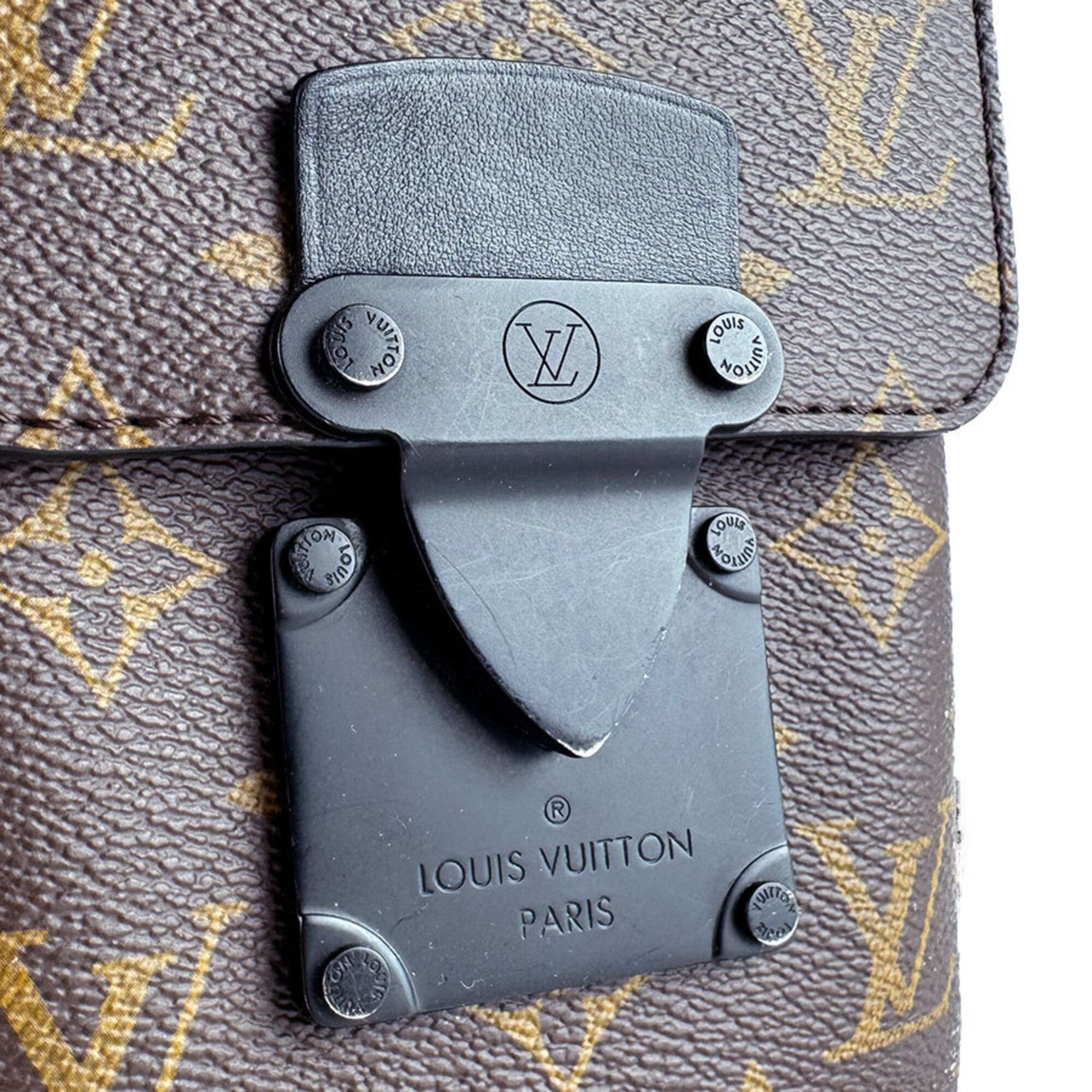Louis Vuitton Black Brown Monogram Macassar Monogram Shoulder Bag (Pre-Owned)