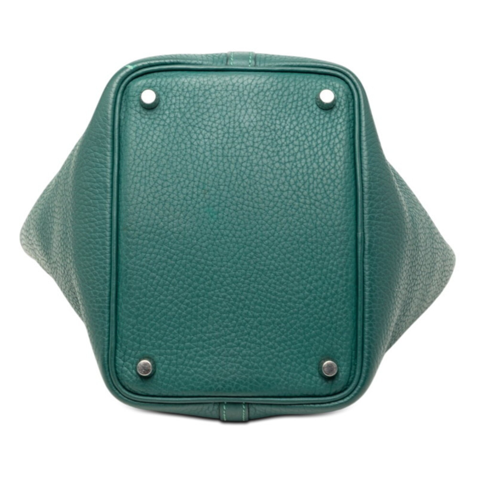 Hermes Picotin Green Togo Leather Handbag (Pre-Owned)