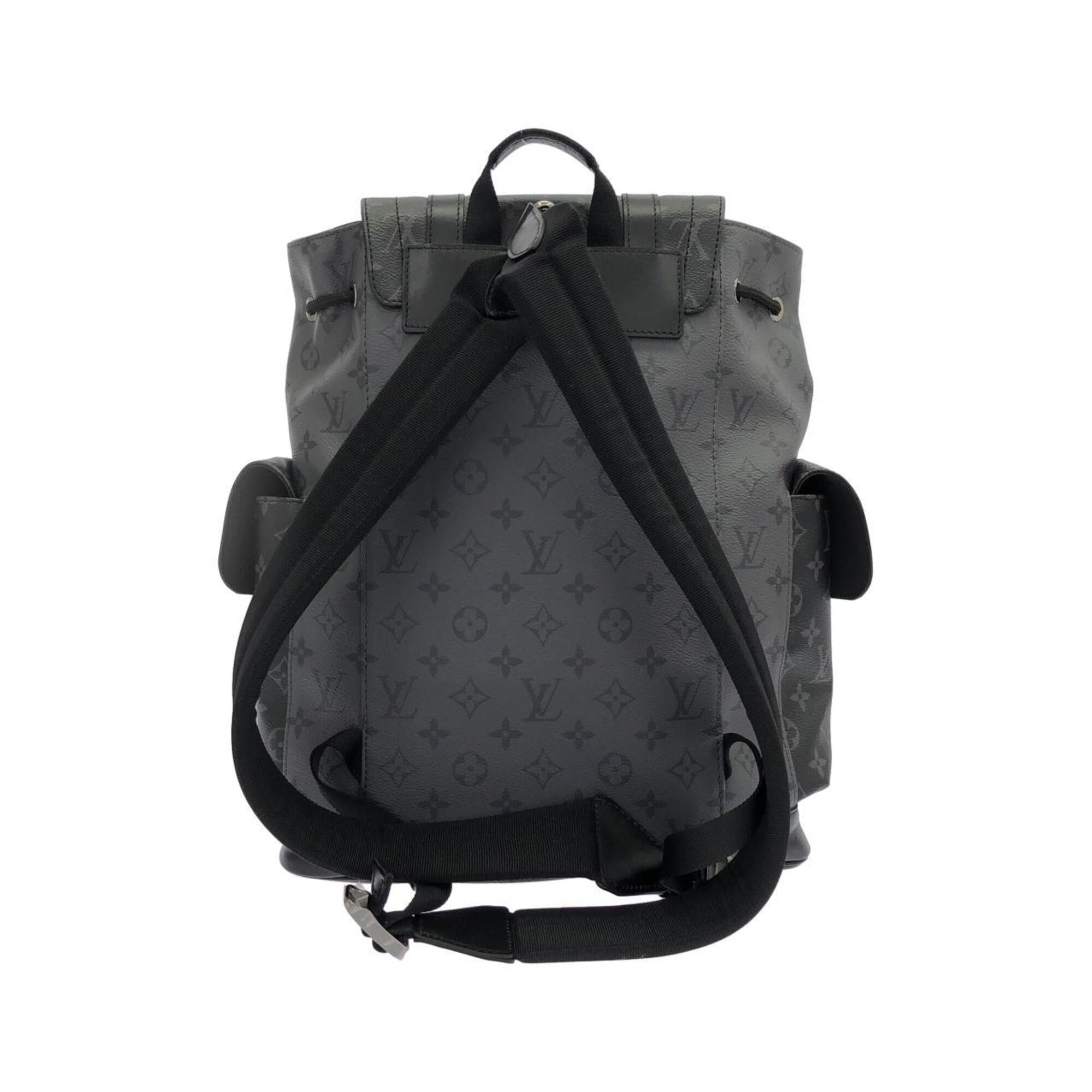 Louis Vuitton Black Gris Coated Canvas Backpack (Pre-Owned)