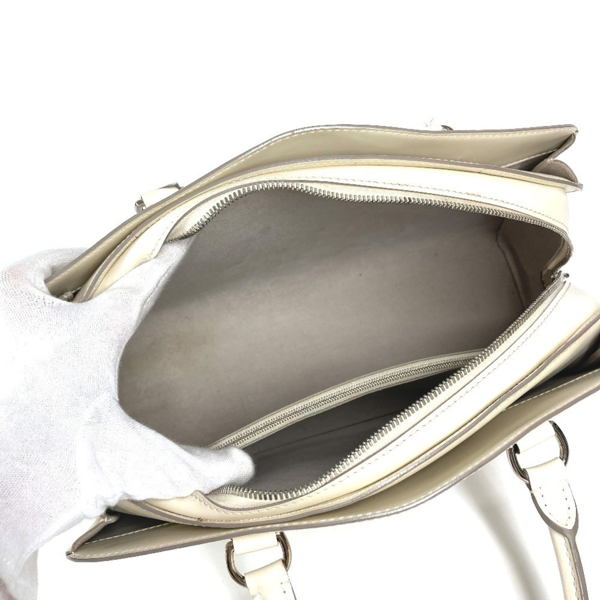 Louis Vuitton Lv Off White White Epi Leather Handbag Tote Bag (Pre-Owned)