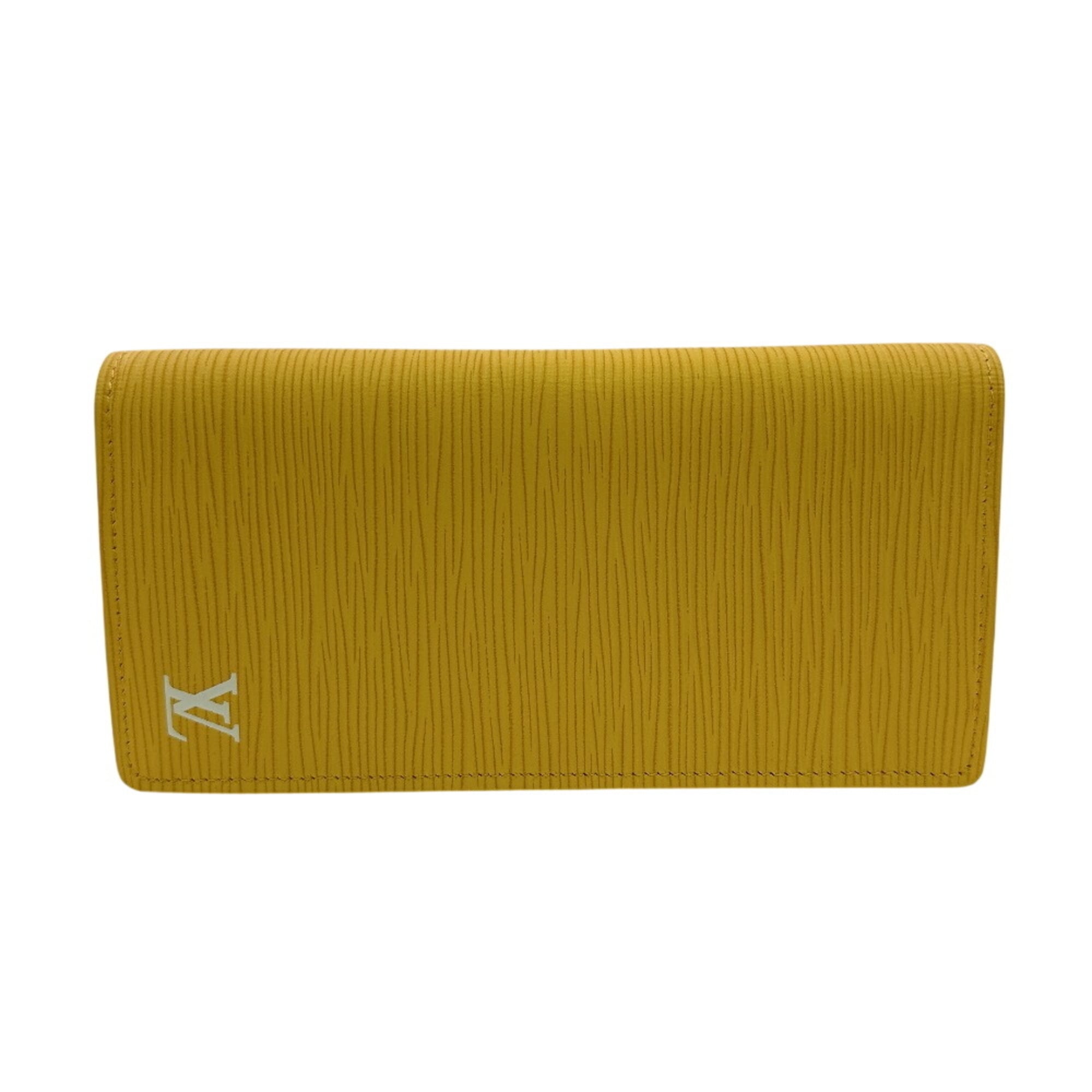 Louis Vuitton Yellow Leather Long Wallet (Bi-Fold) (Pre-Owned)