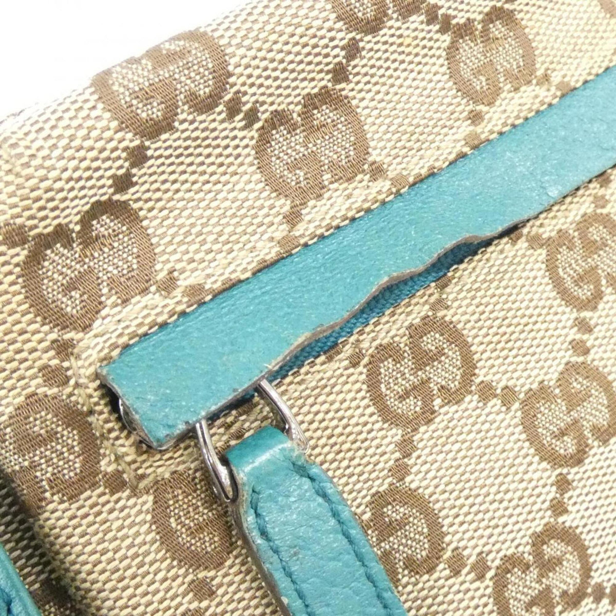 Gucci Beige Blue Gg Canvas Fanny Pack (Pre-Owned)