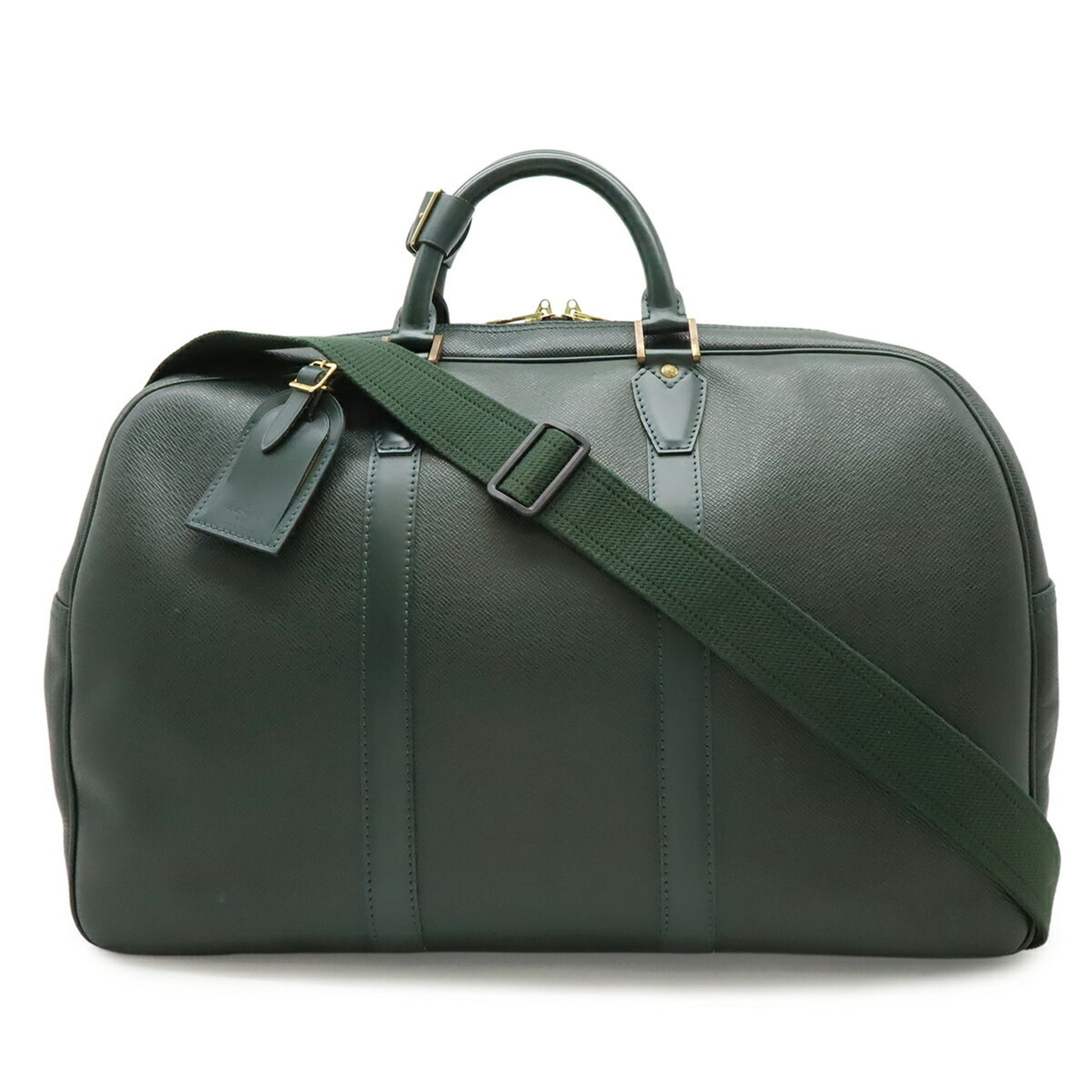 Louis Vuitton Green Taiga Leather Boston Bag Shoulder Bag (Pre-Owned)