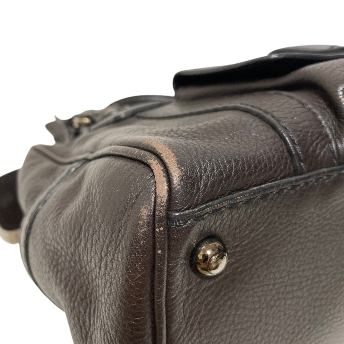 Tod's Brown Leather Boston Bag Handbag (Pre-Owned)