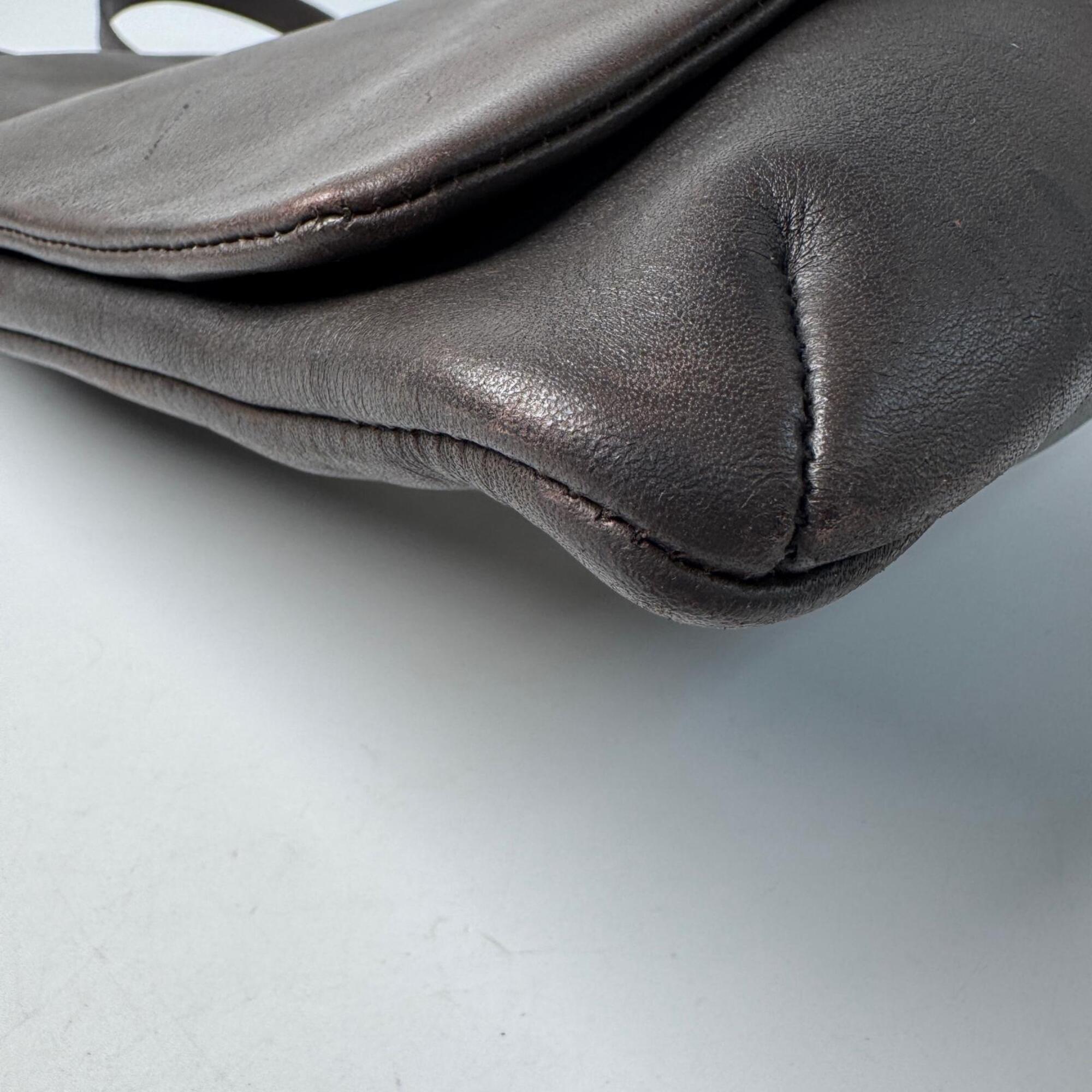 Coach Dark Brown Leather Shoulder Bag (Pre-Owned)
