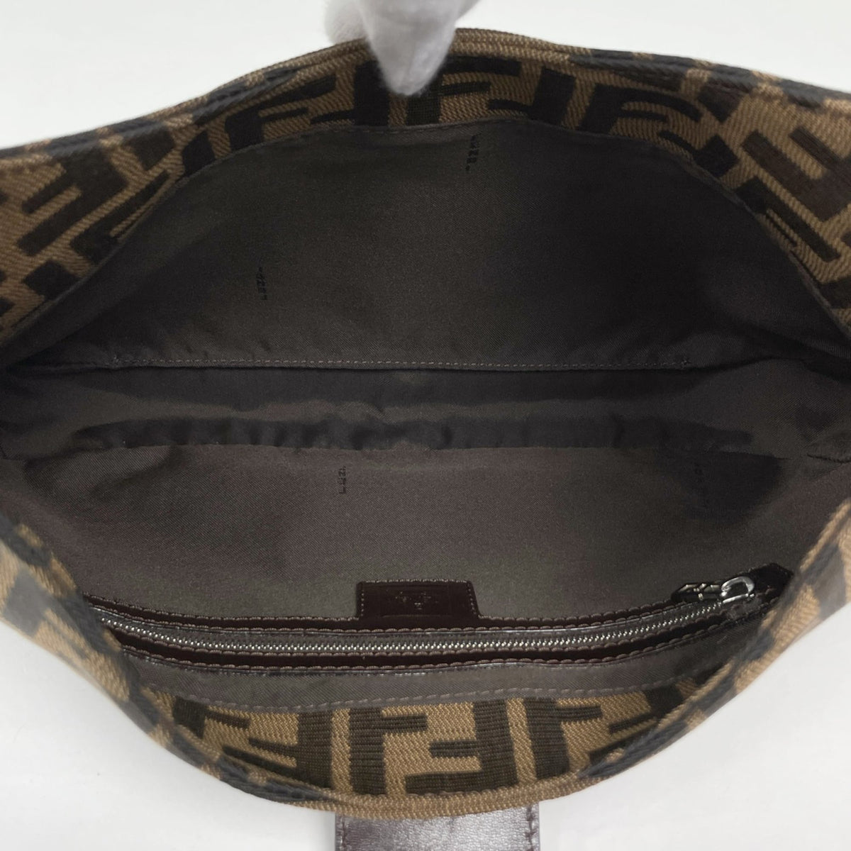 Fendi Brown Canvas Leather Shoulder Bag (Pre-Owned)