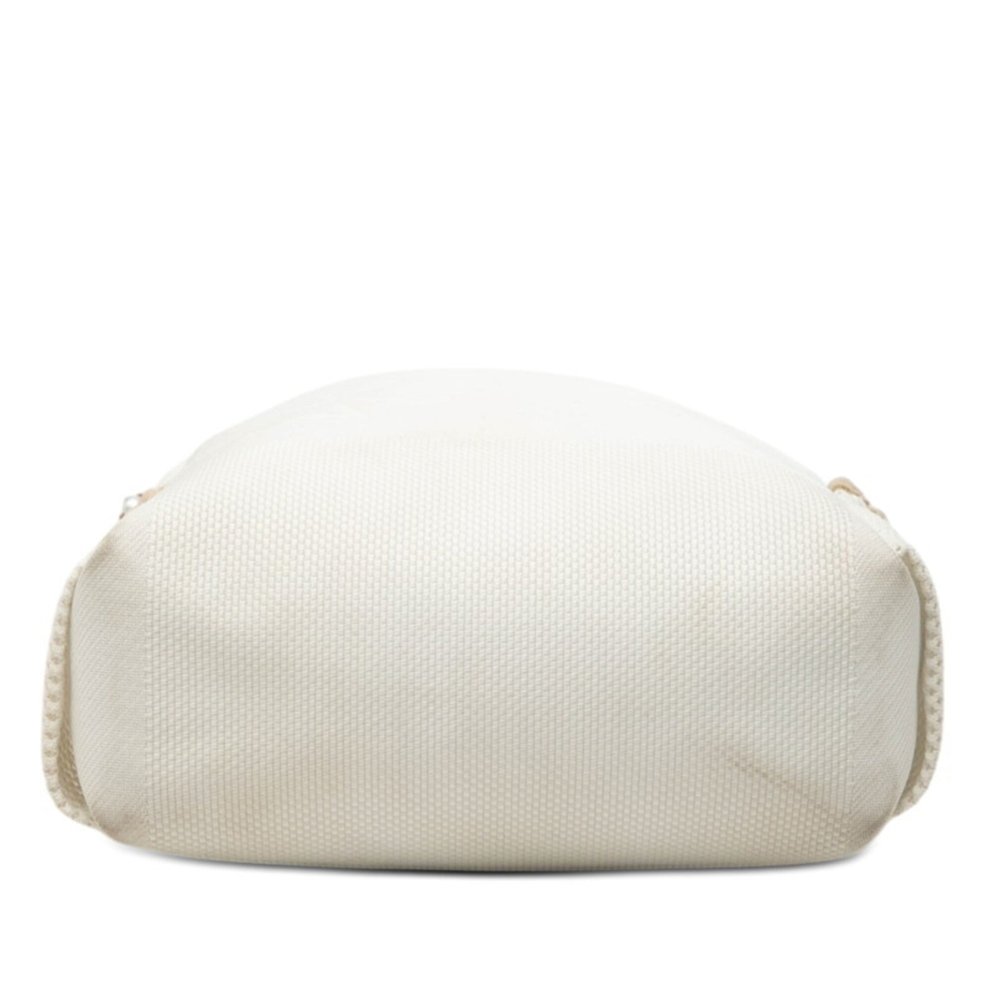 Louis Vuitton White Canvas Leather Shoulder Bag (Pre-Owned)