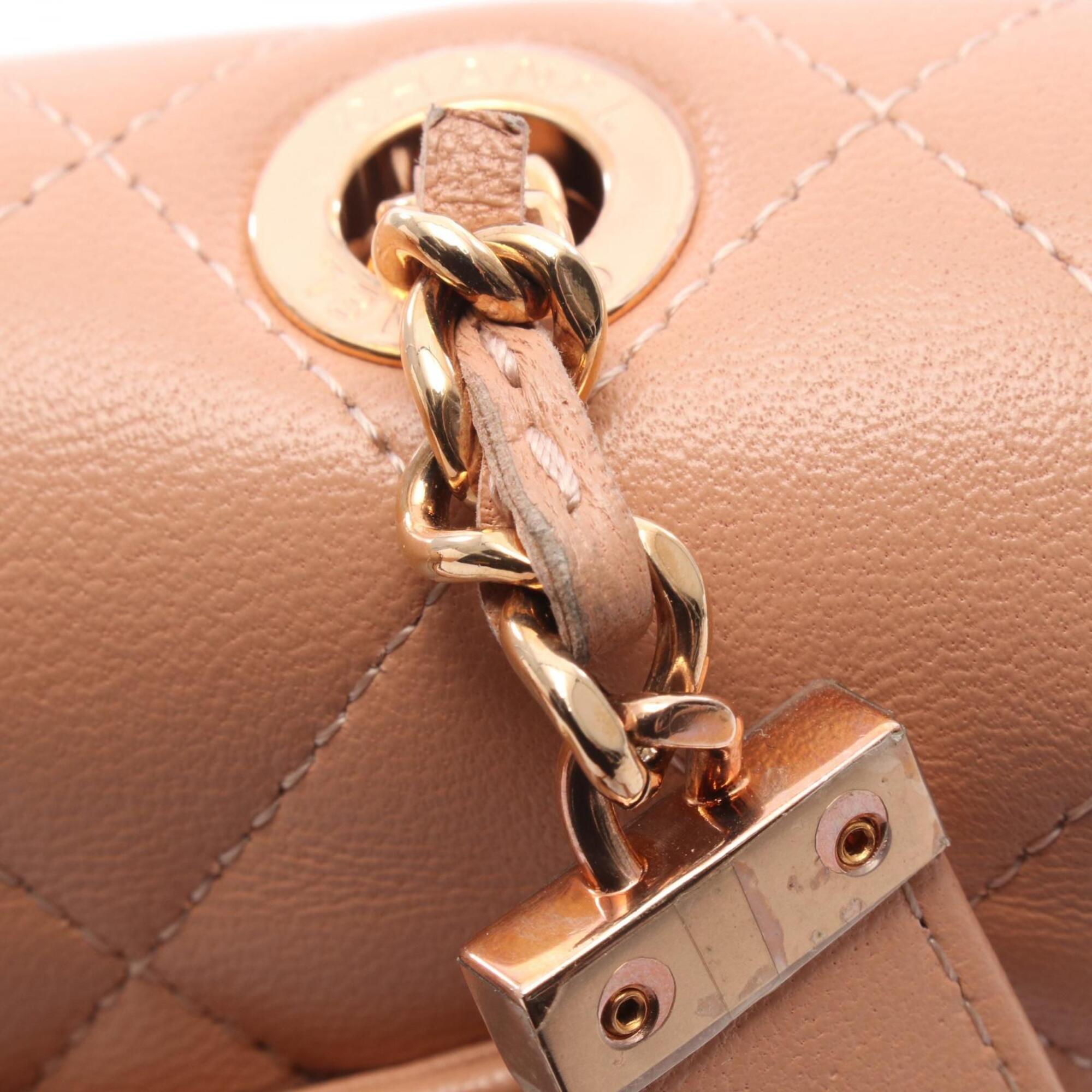 Chanel Pink Leather Handbag Shoulder Bag (Pre-Owned)