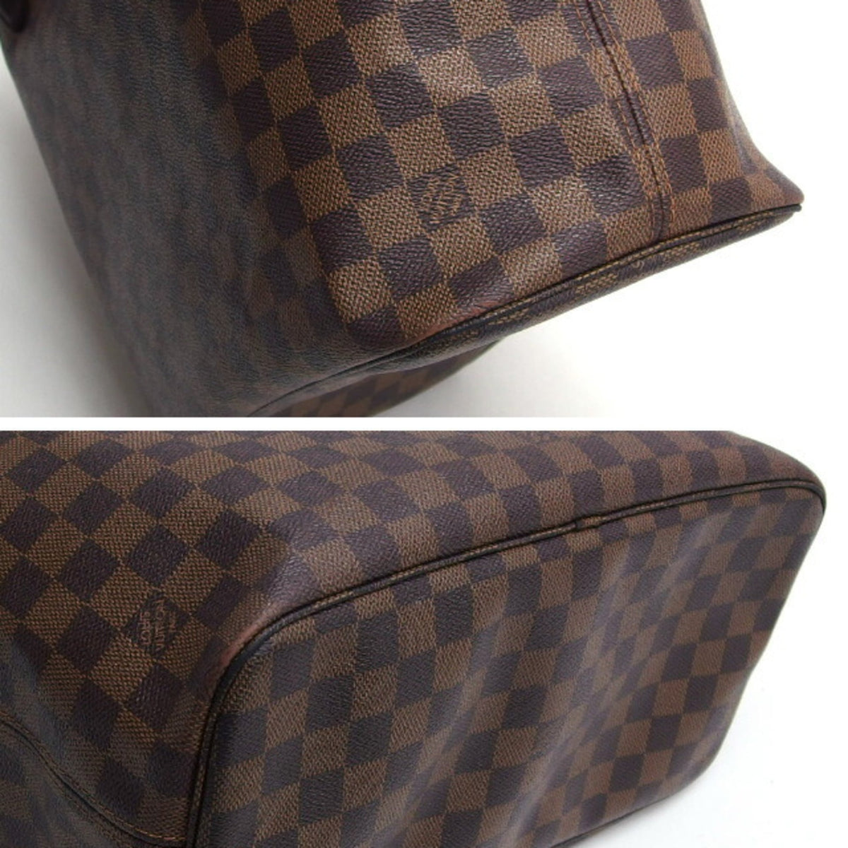 Louis Vuitton Dark Brown Damier Canvas Leather Handbag Shoulder Bag Tote Bag (Pre-Owned)