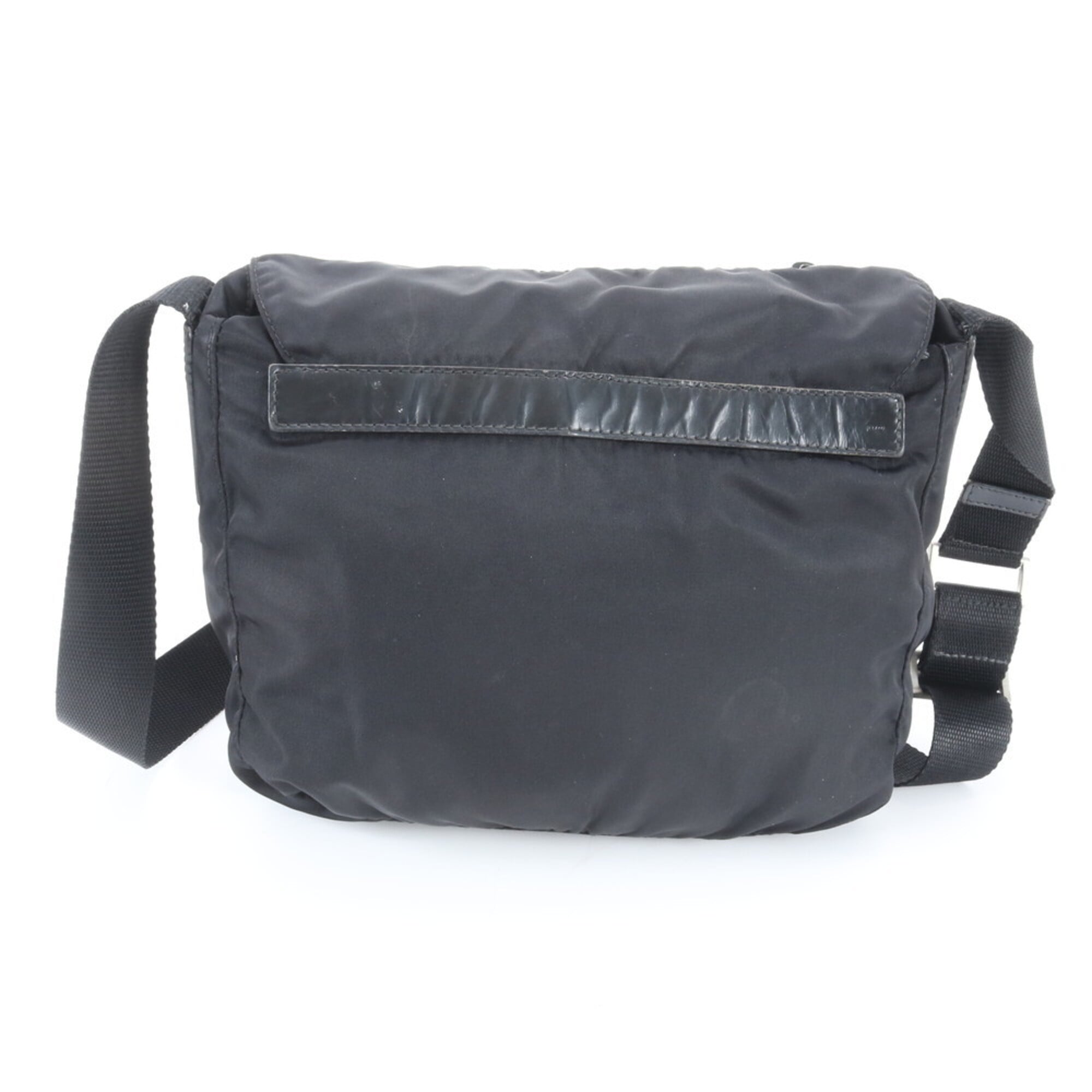 Prada Black Nylon Leather Shoulder Bag (Pre-Owned)