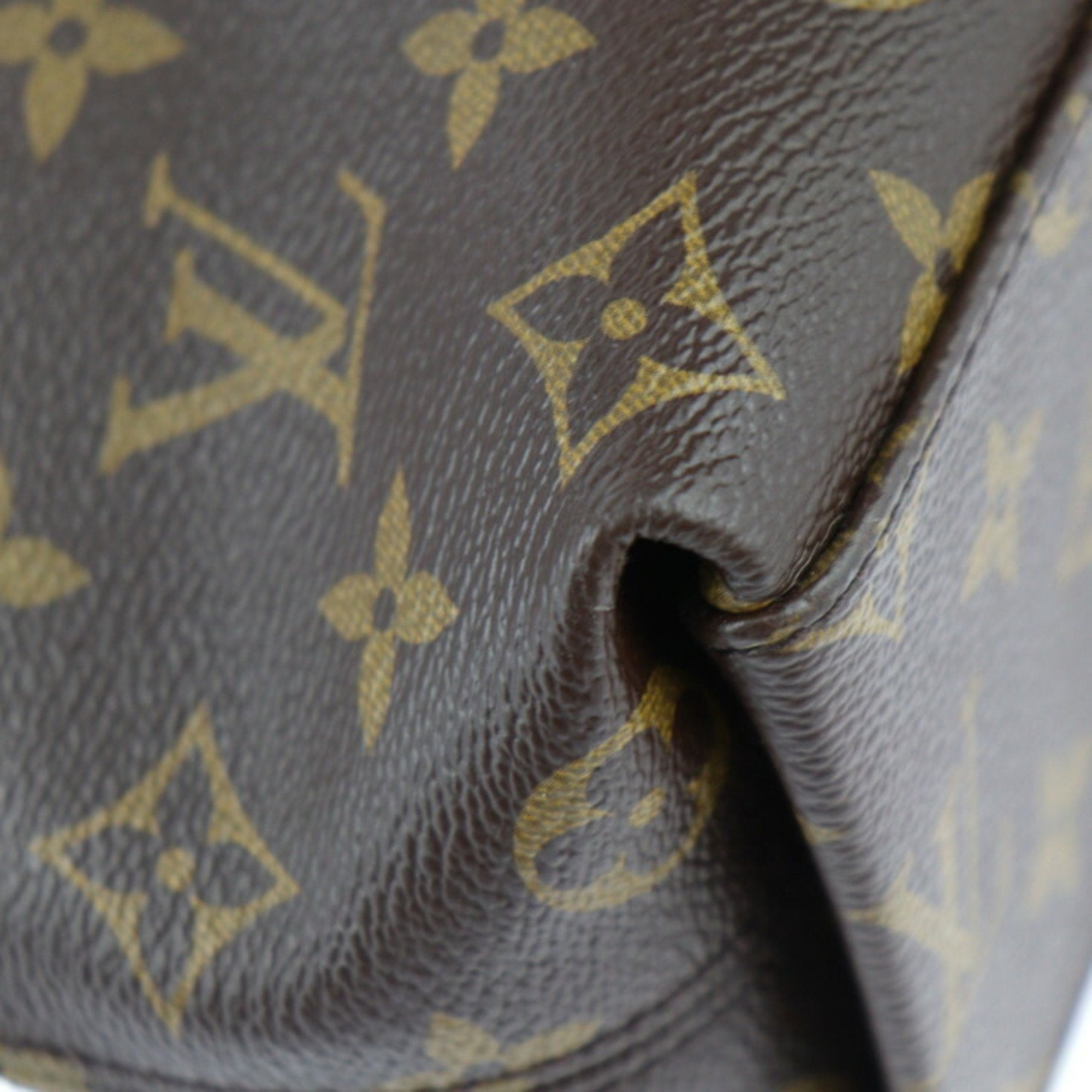 Louis Vuitton Brown Monogram Leather Handbag Shoulder Bag Tote Bag (Pre-Owned)
