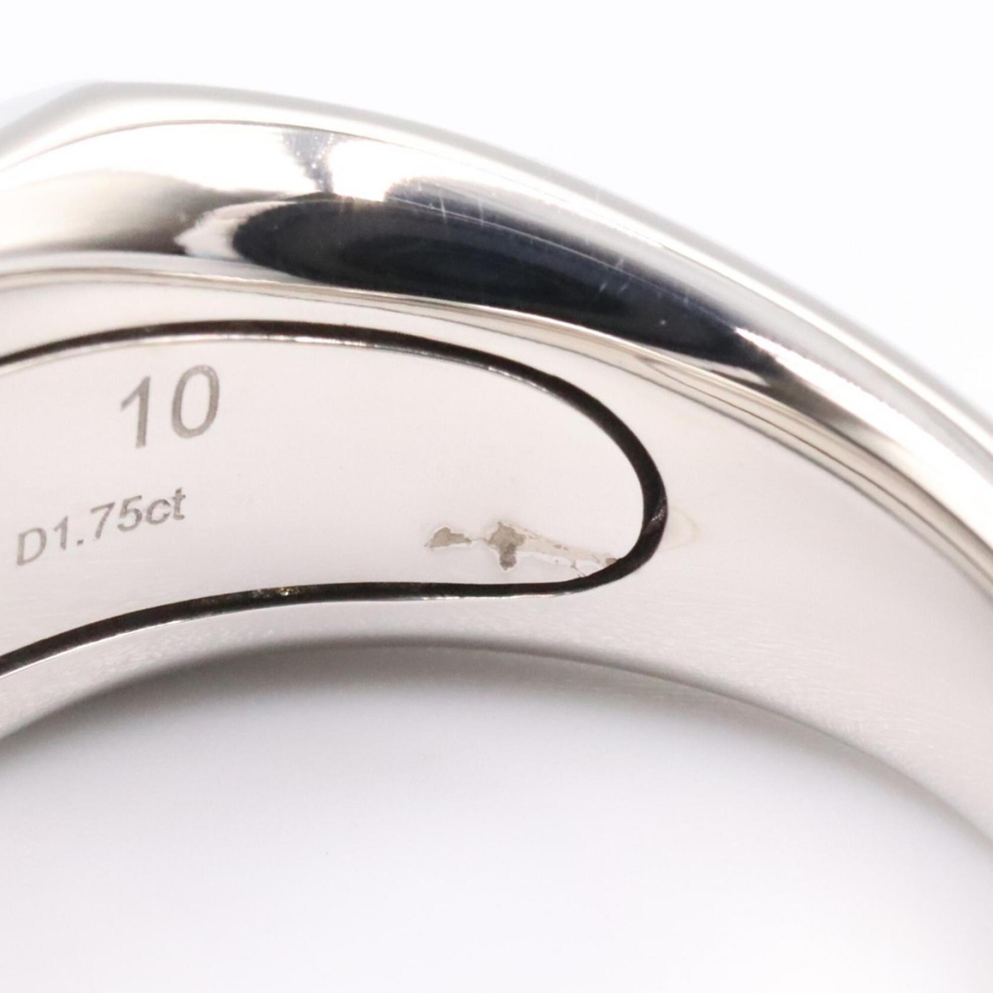 Prada Silver Clear White Gold (18K) Band Ring (Pre-Owned)