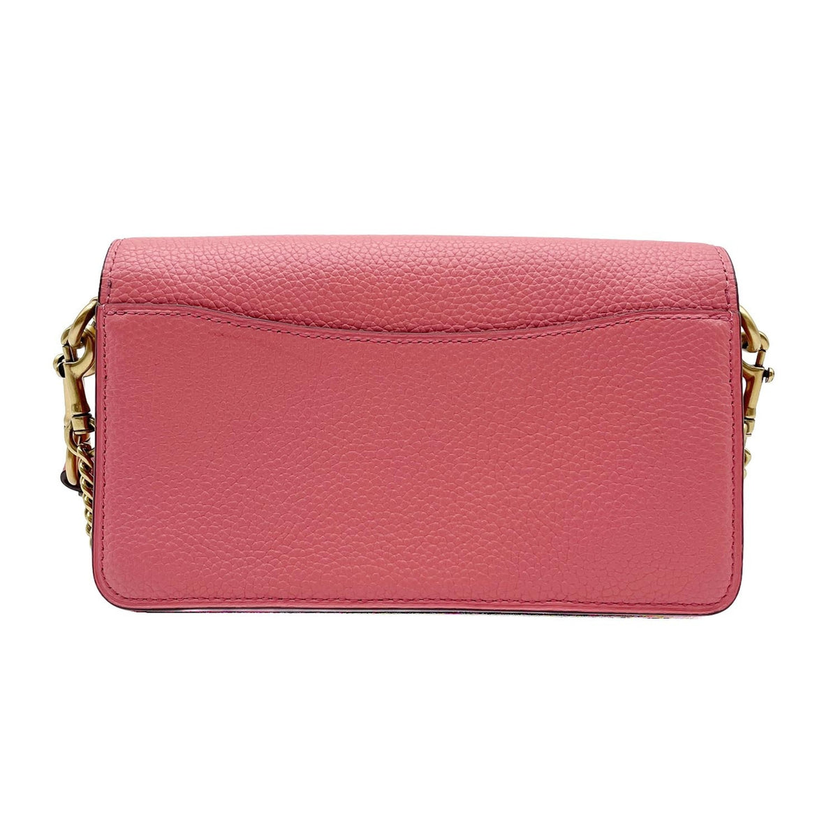 Coach Orange Pink Leather Shoulder Bag (Pre-Owned)