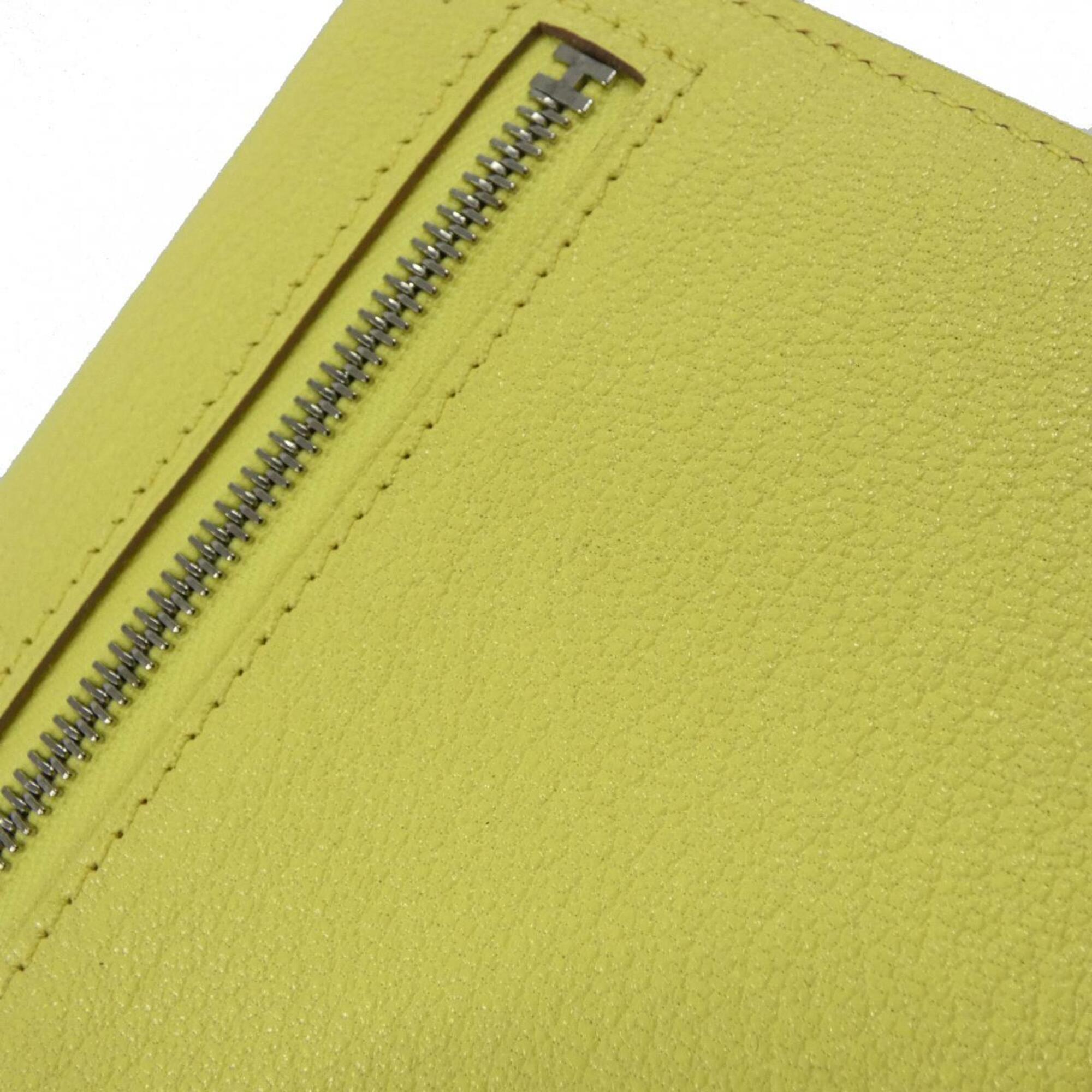 Hermes Yellow Chevre Leather Card Wallet (Pre-Owned)