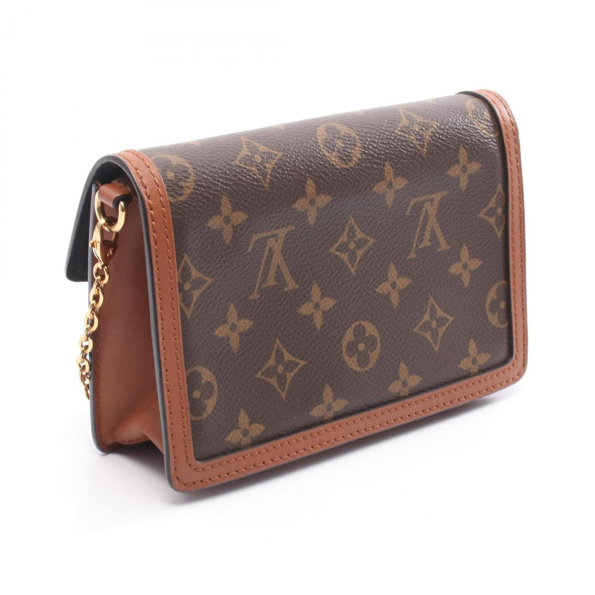 Louis Vuitton Beige Brown Coated Canvas Pvc Monogram Reverse Leather Shoulder Bag (Pre-Owned)