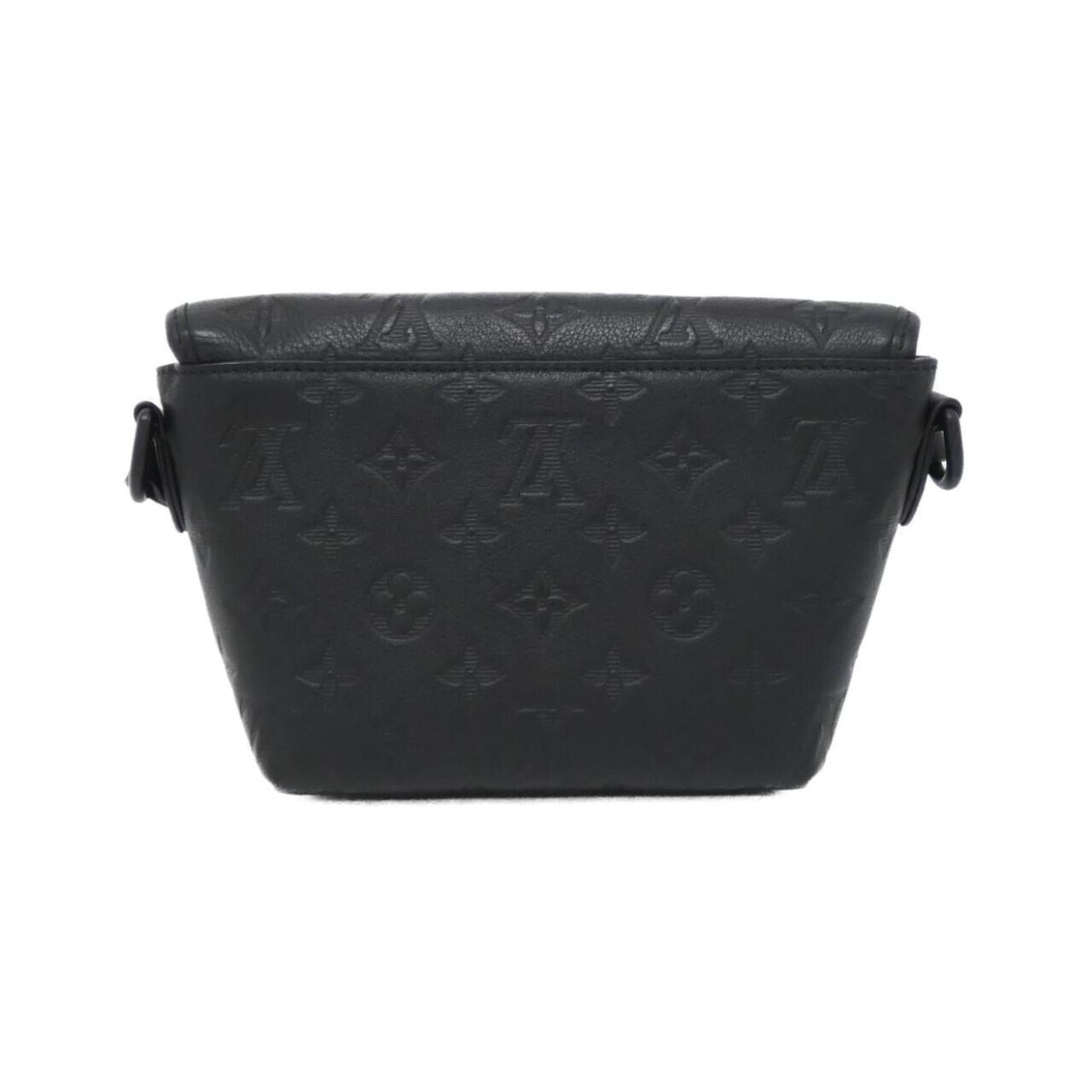 Louis Vuitton Black Leather Shoulder Bag (Pre-Owned)