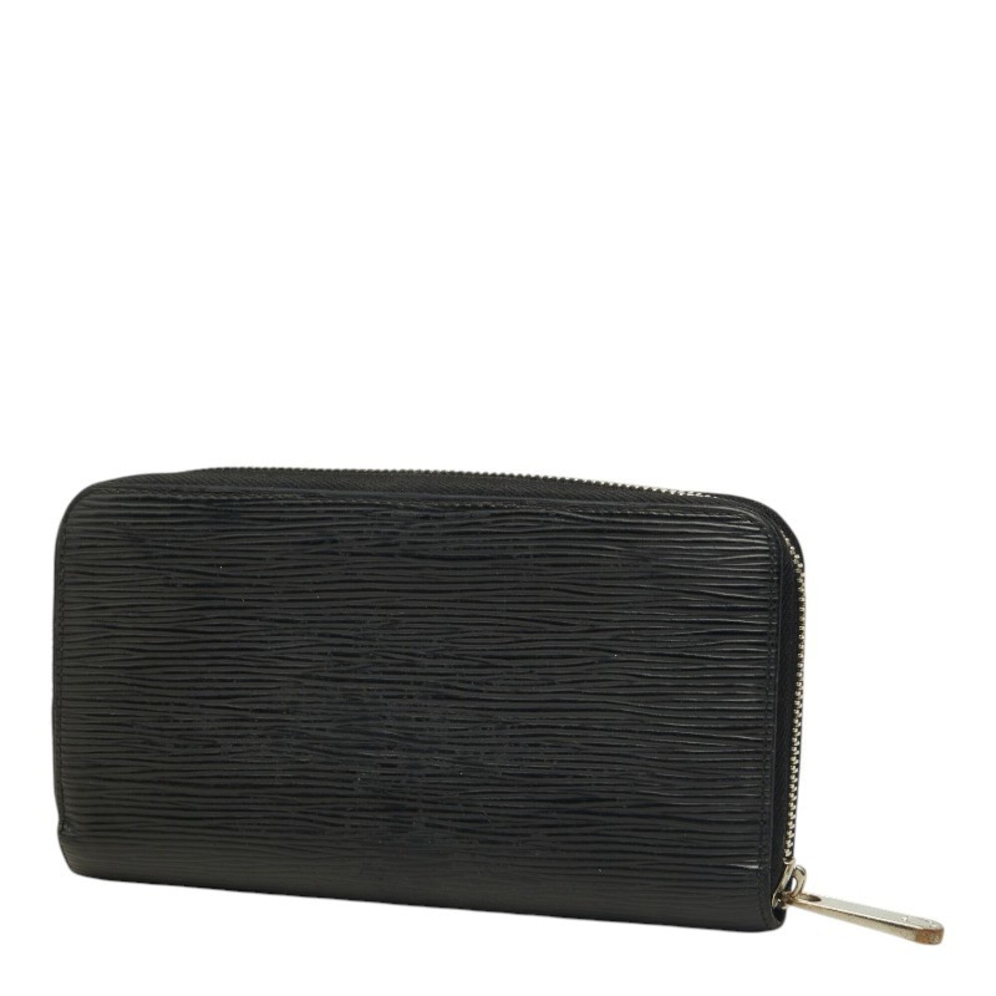 Louis Vuitton Black Leather Long Wallet (Bi-Fold) (Pre-Owned)