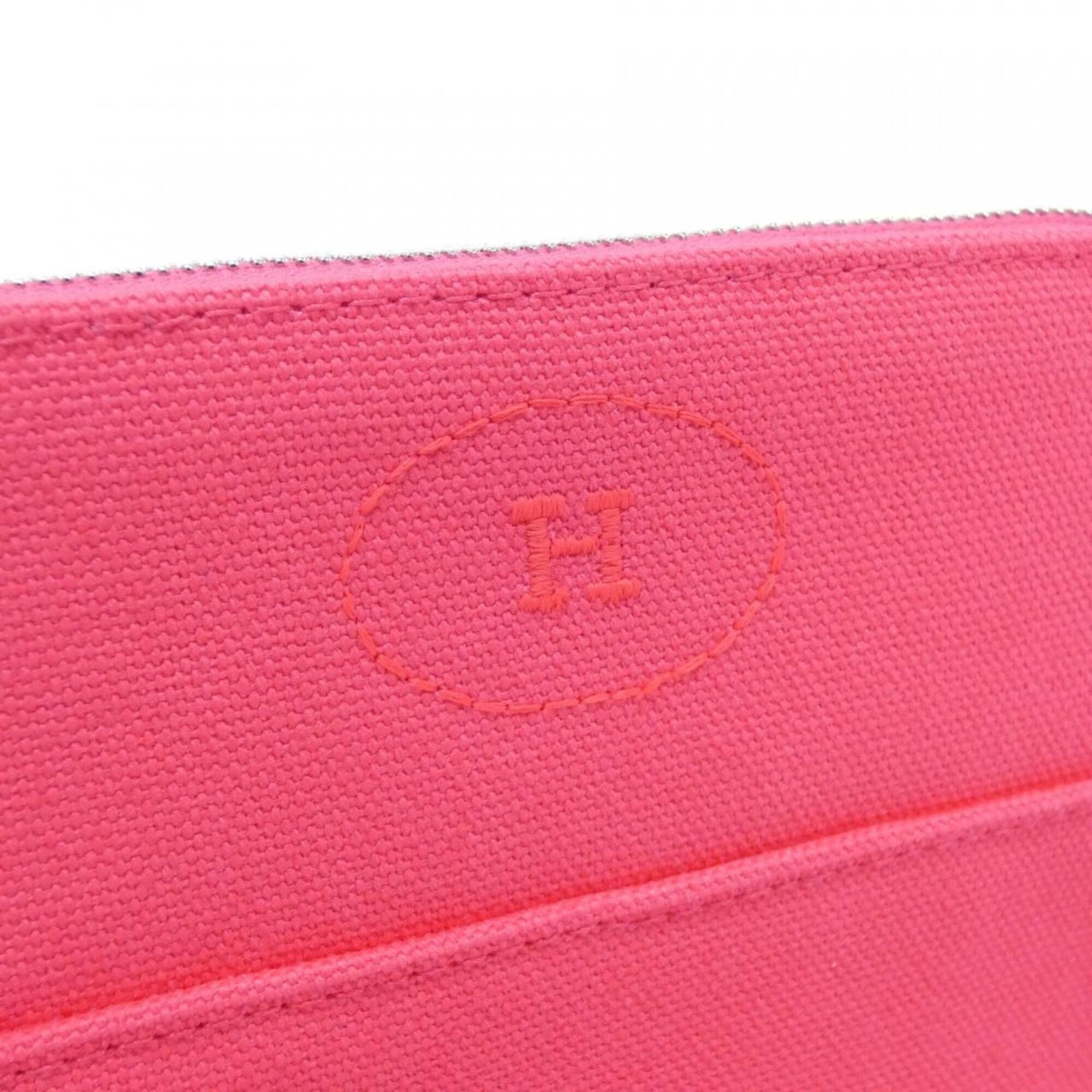 Hermes Pink Canvas Handbag Pouch (Pre-Owned)