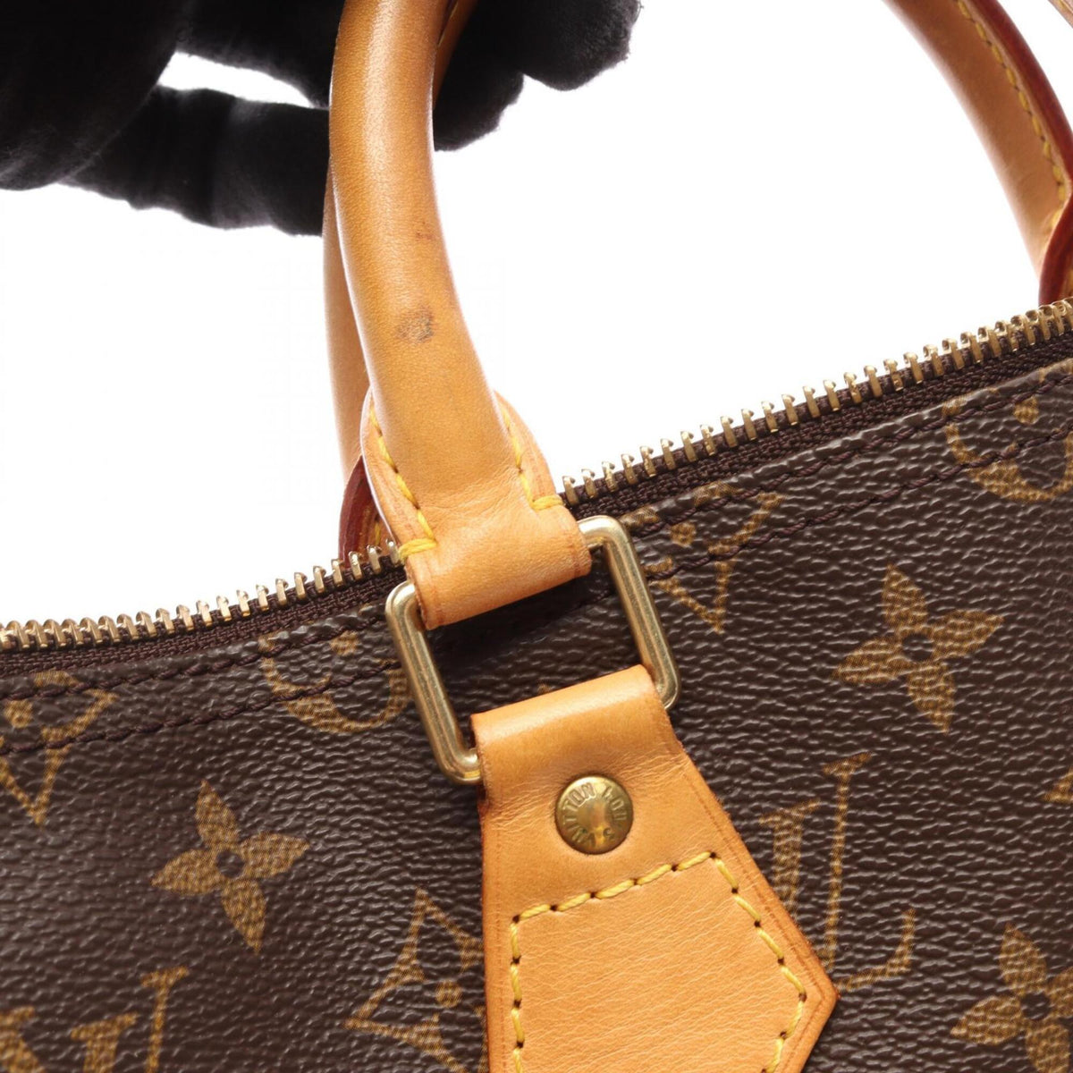 Louis Vuitton Brown Coated Canvas Monogram Leather Handbag (Pre-Owned)