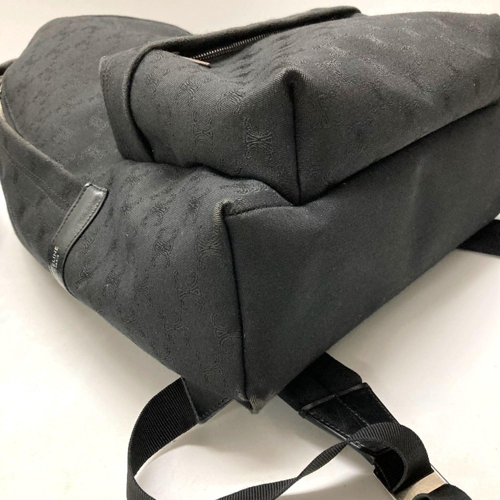 Celine Black Canvas Leather Backpack (Pre-Owned)