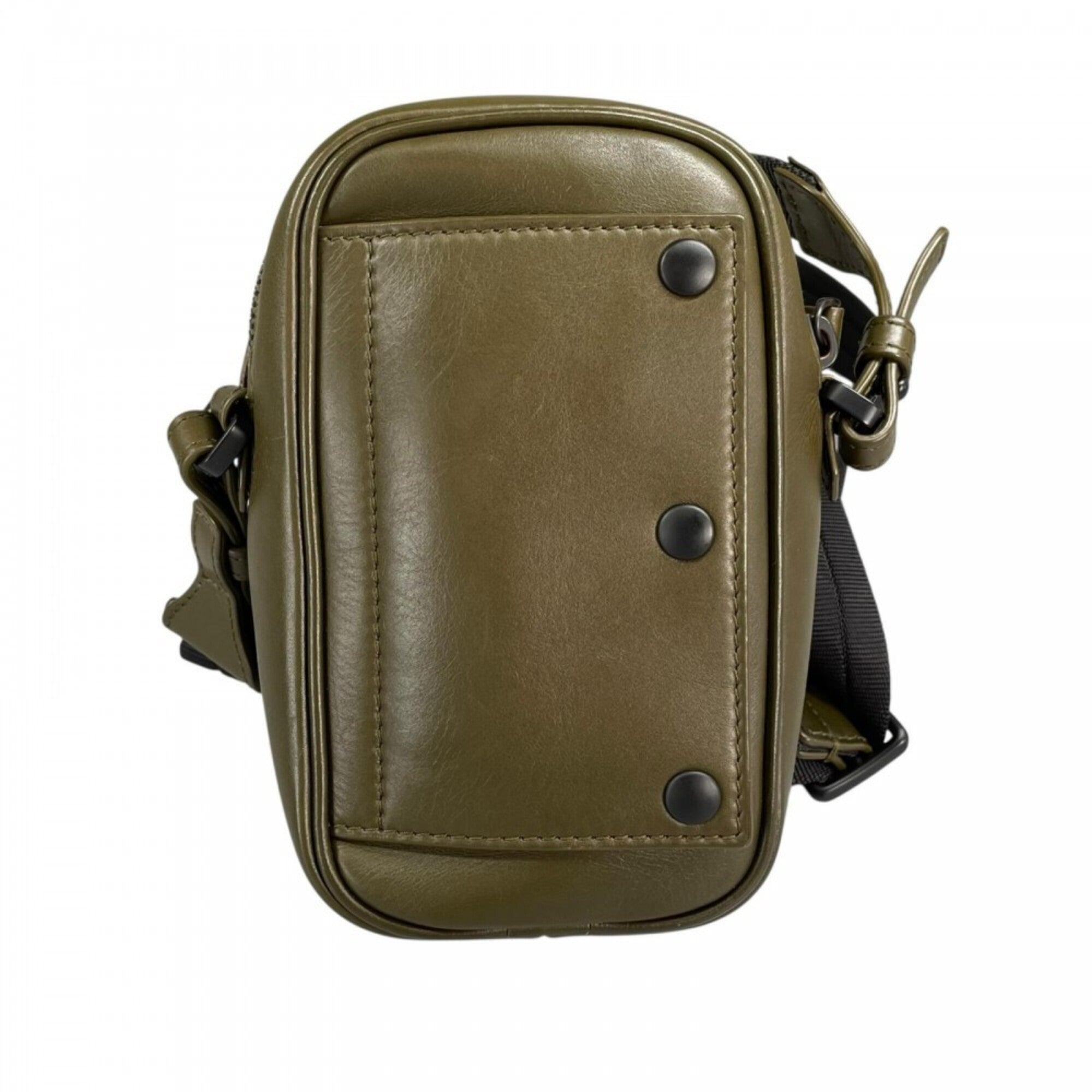 Bottega Veneta Khaki Leather Shoulder Bag (Pre-Owned)