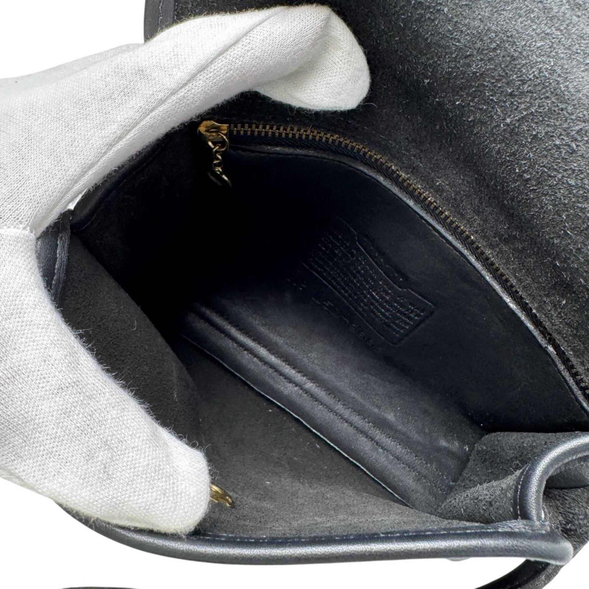 Coach Black Leather Shoulder Bag (Pre-Owned)