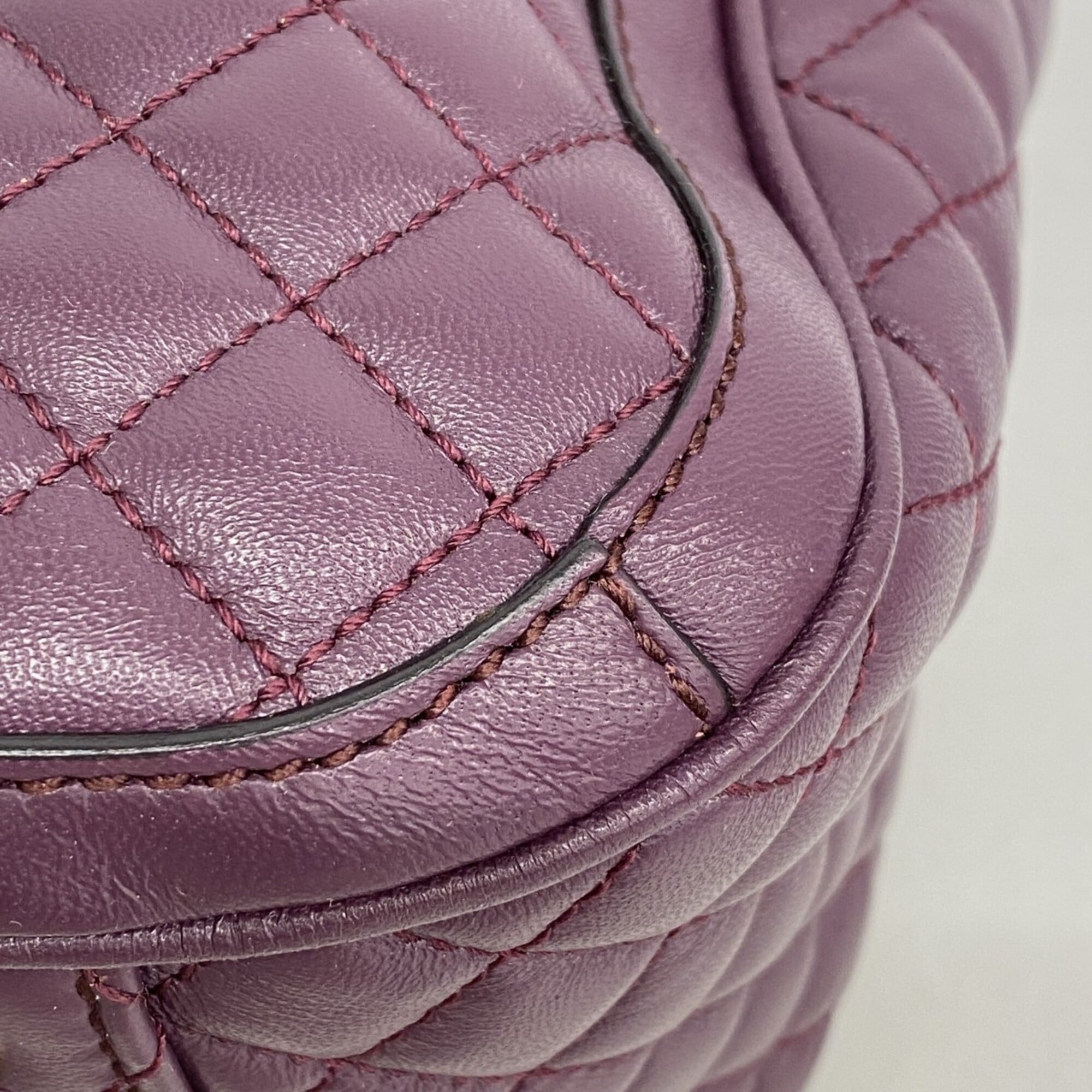 Salvatore Ferragamo Purple Leather Handbag (Pre-Owned)