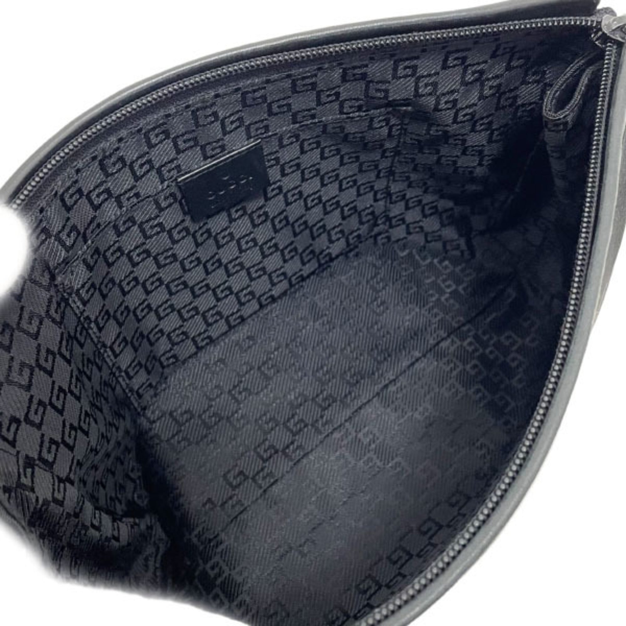 Gucci Black Nylon Leather Clutch Bag (Pre-Owned)