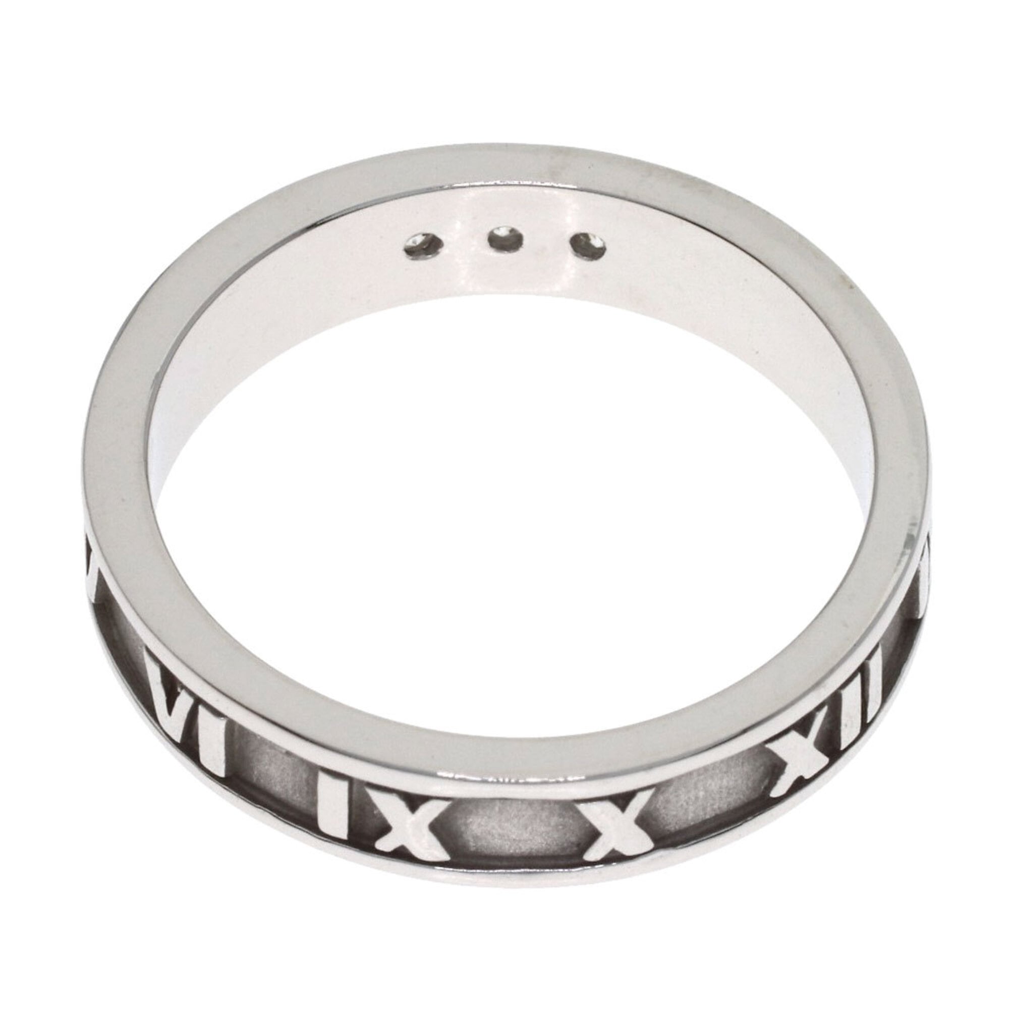 Tiffany Atlas White Gold (18K) Band Ring (Pre-Owned)