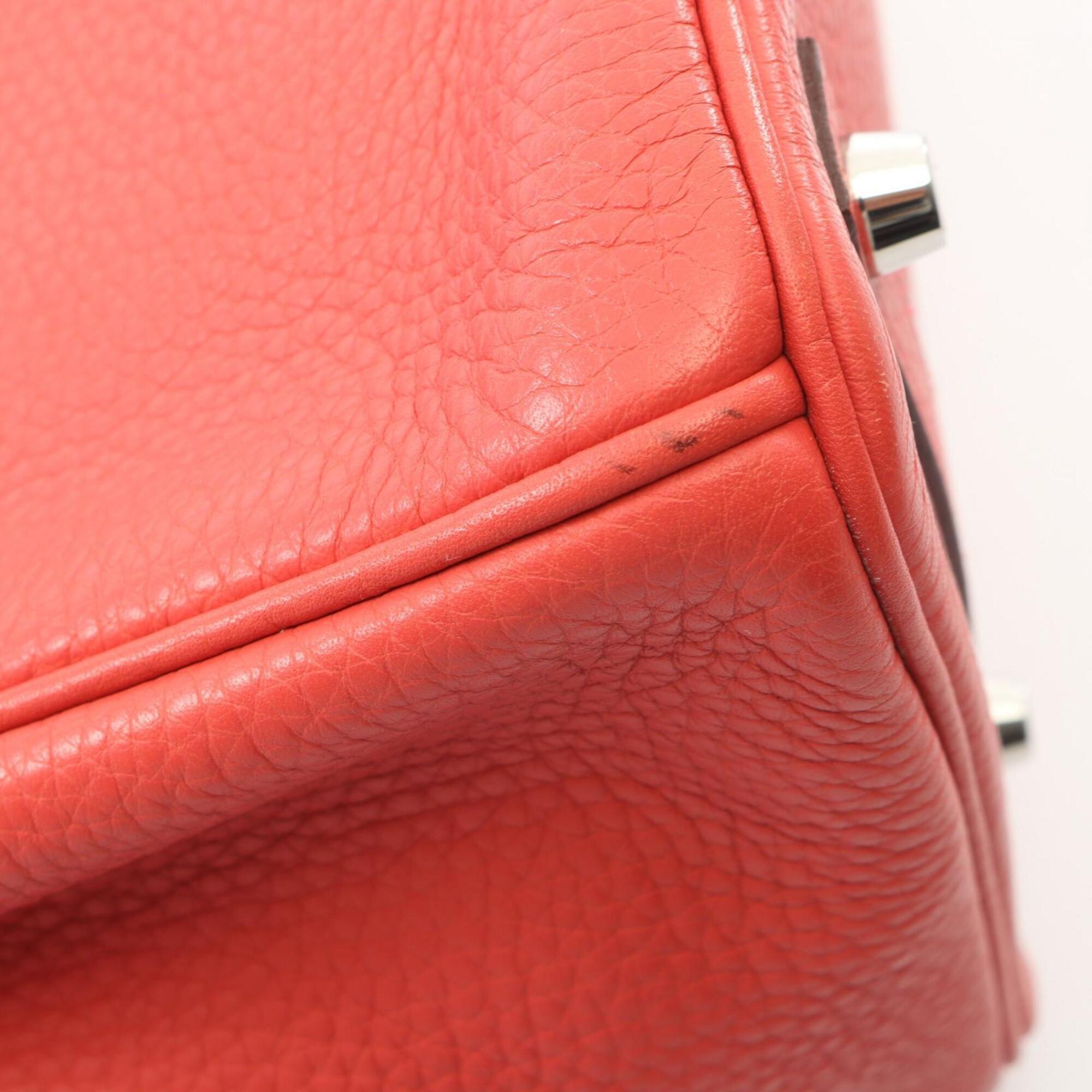 Hermes Pink Taurillon Clemence Leather Handbag (Pre-Owned)