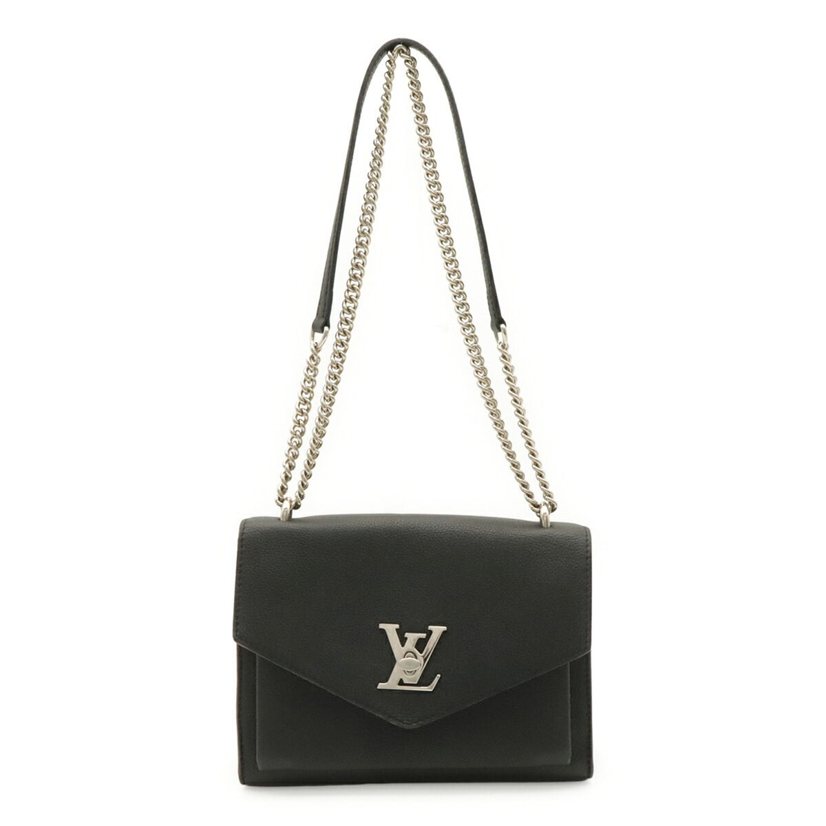 Louis Vuitton Noir Leather Pochette Shoulder Bag (Pre-Owned)