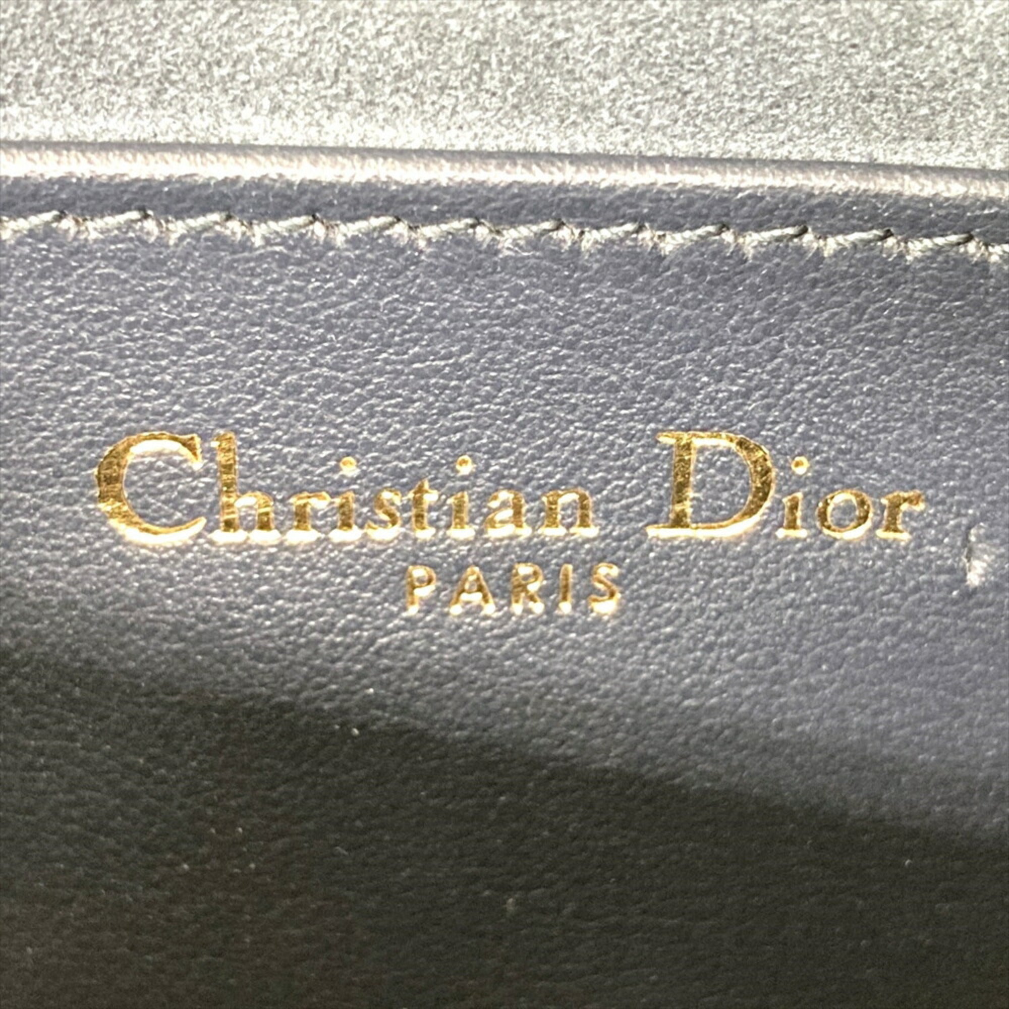 Christian Dior Navy Leather Shoulder Bag (Pre-Owned)