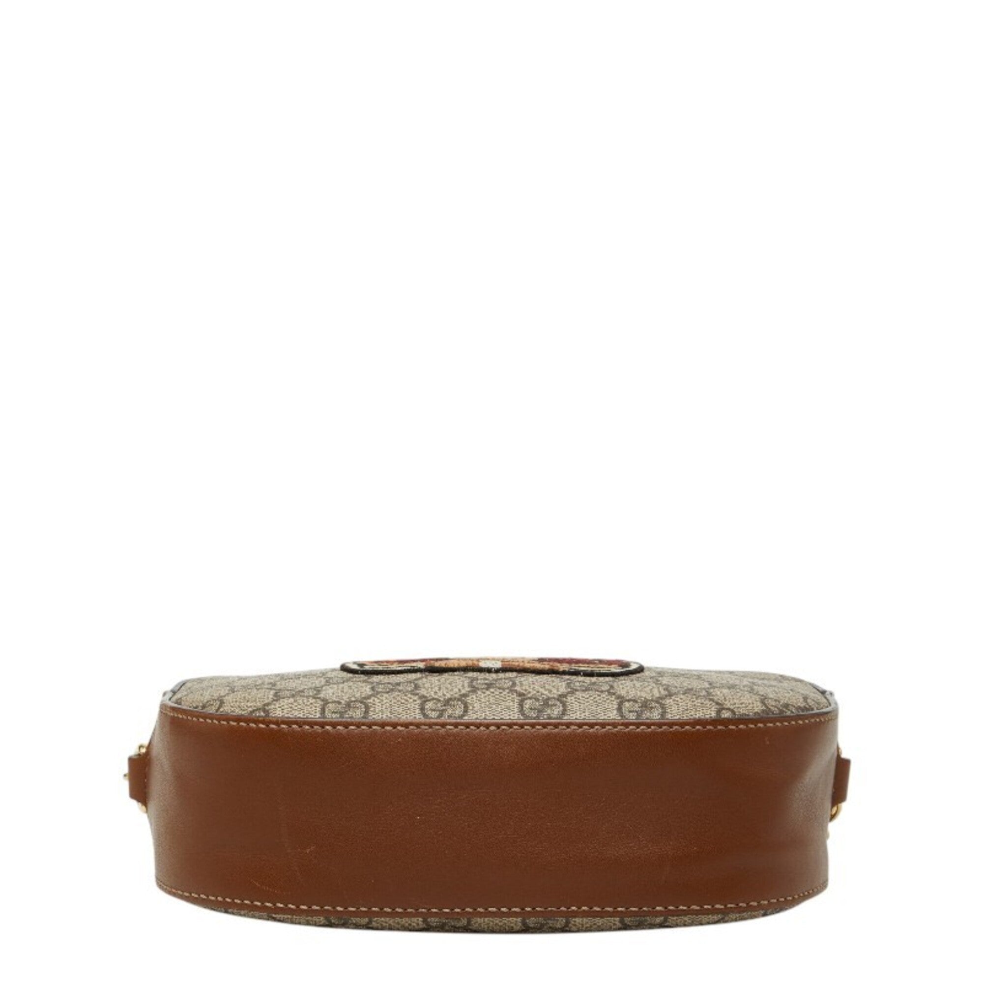 Gucci Beige Brown Pvc Leather Shoulder Bag (Pre-Owned)