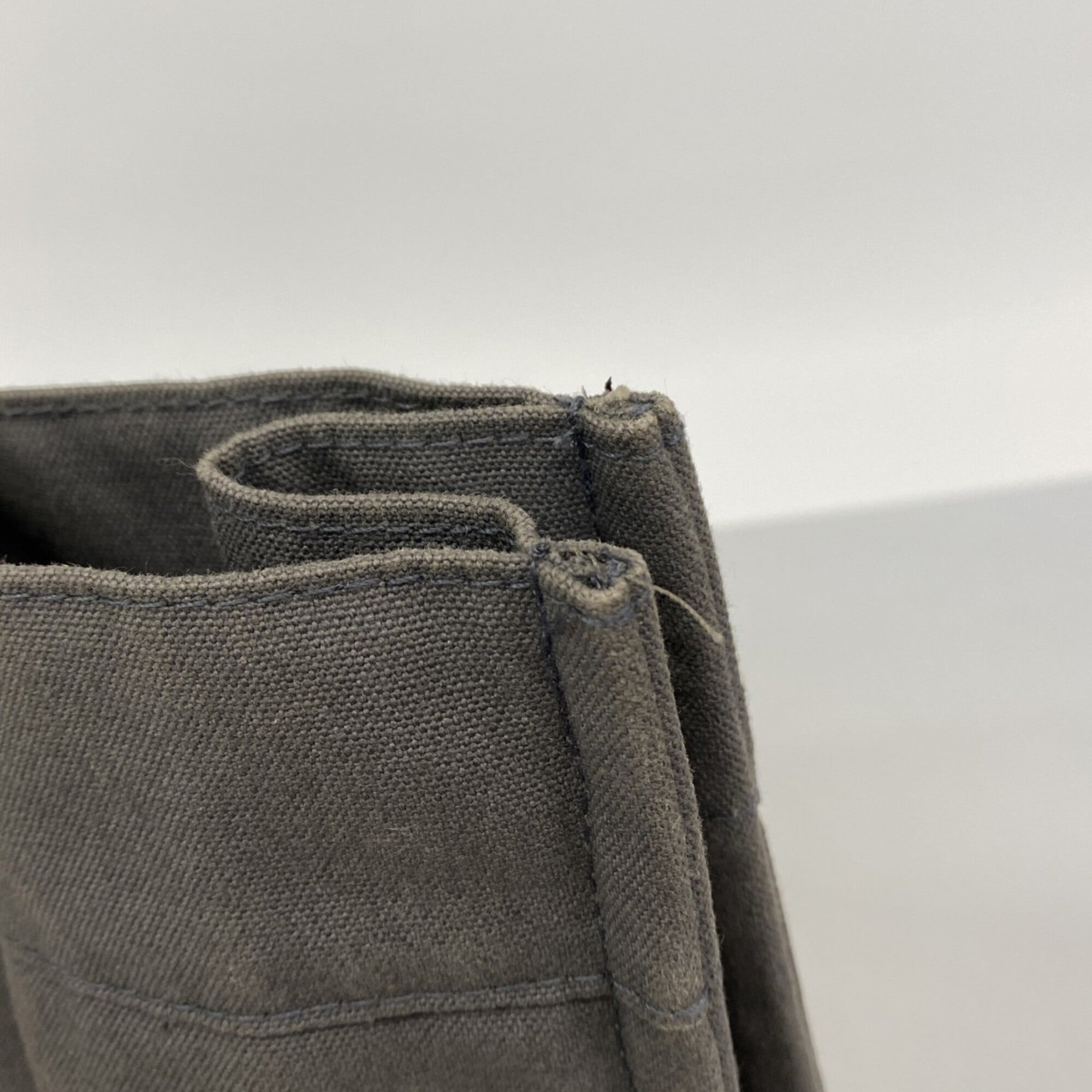Hermes Gray Canvas Tote Bag (Pre-Owned)