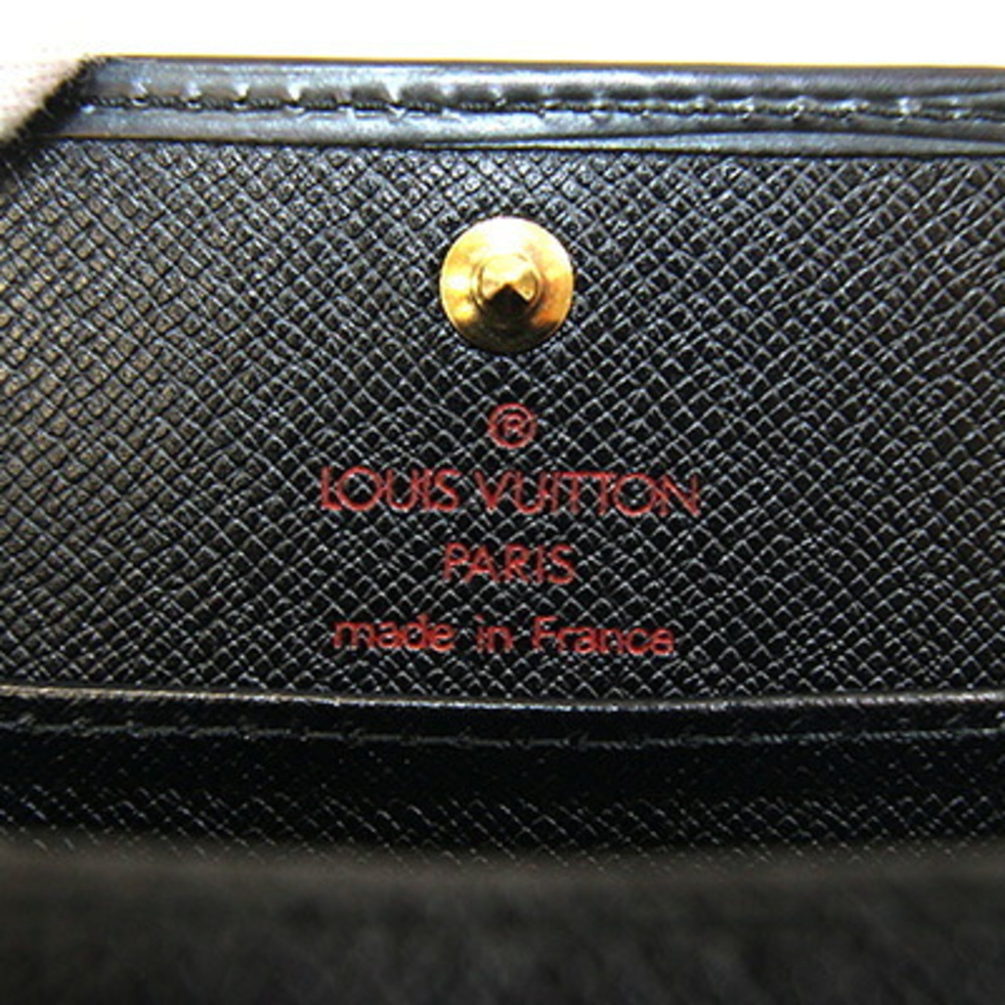 Louis Vuitton Black Noir Leather Coin Purse/Coin Case (Pre-Owned)