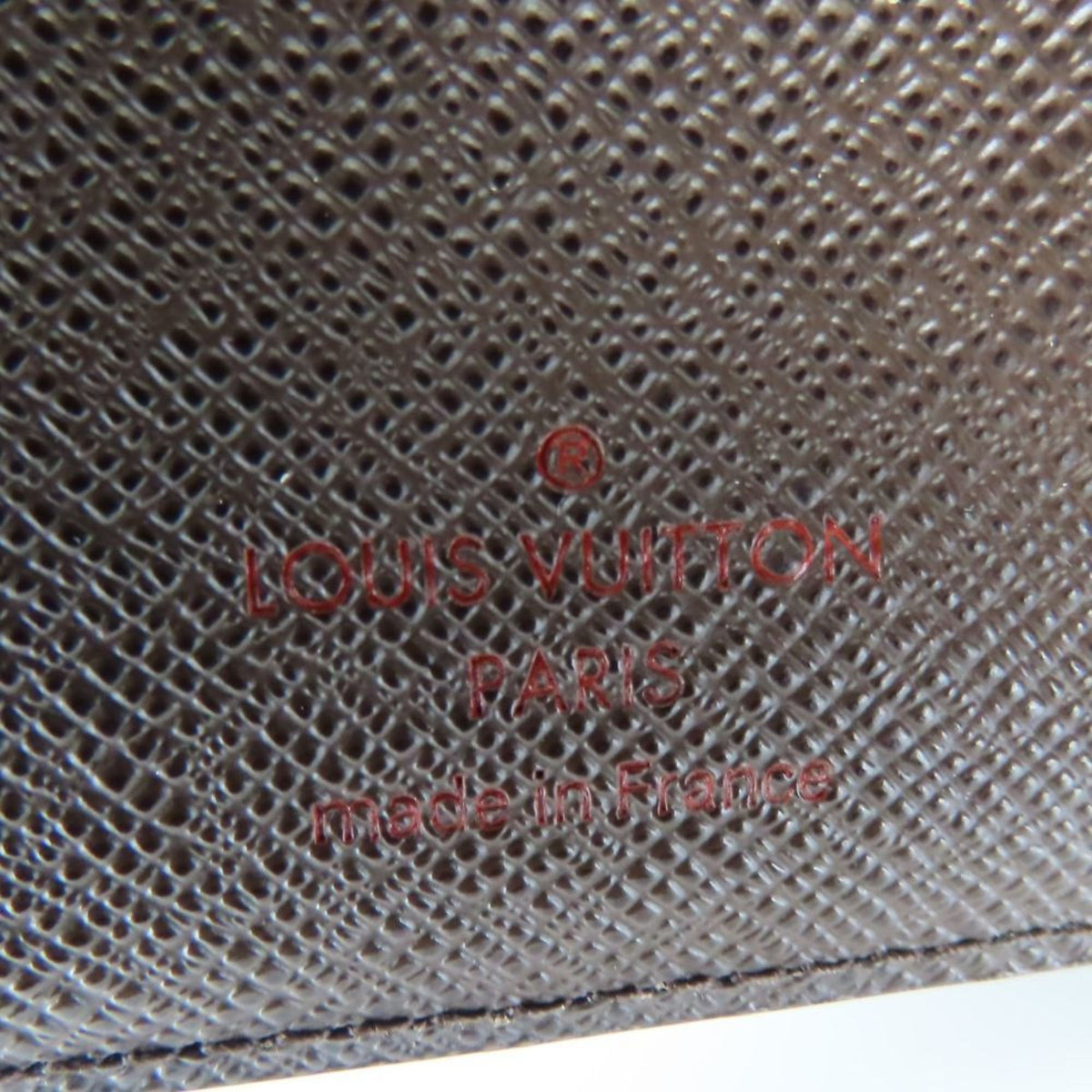 Louis Vuitton Brown Damier Canvas Ebene Damier Canvas Wallet (Tri-Fold) (Pre-Owned)