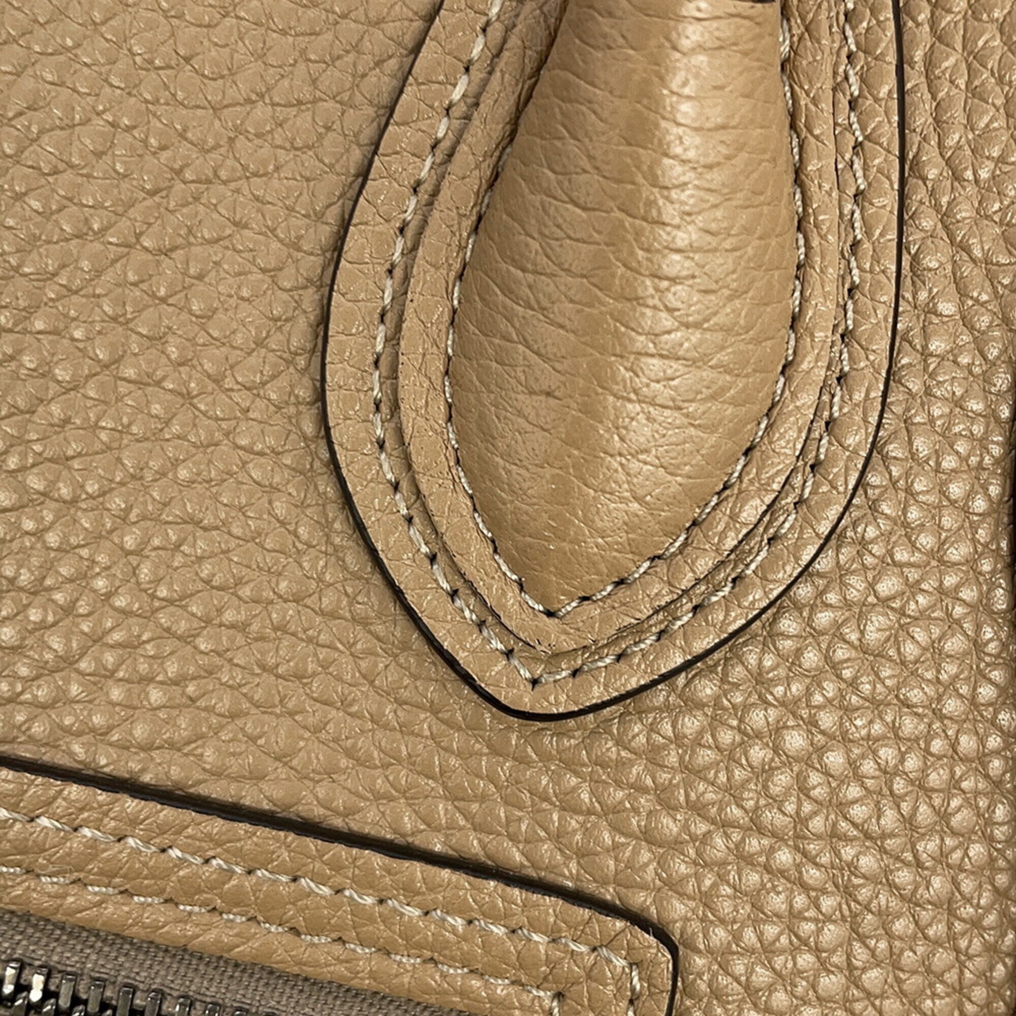 Celine Luggage Silver Leather Handbag (Pre-Owned)