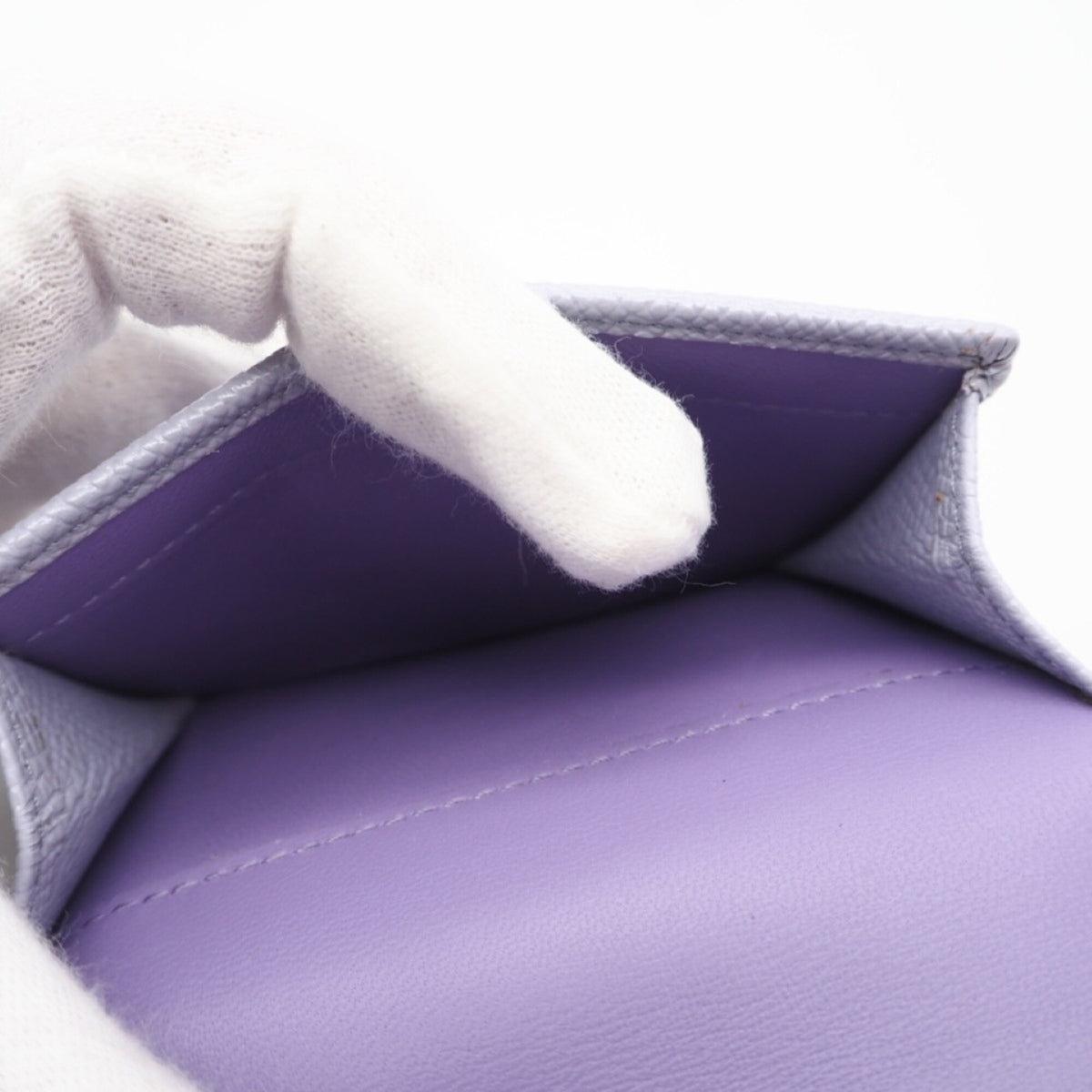 Bvlgari Purple Leather Wallet (Tri-Fold) (Pre-Owned)