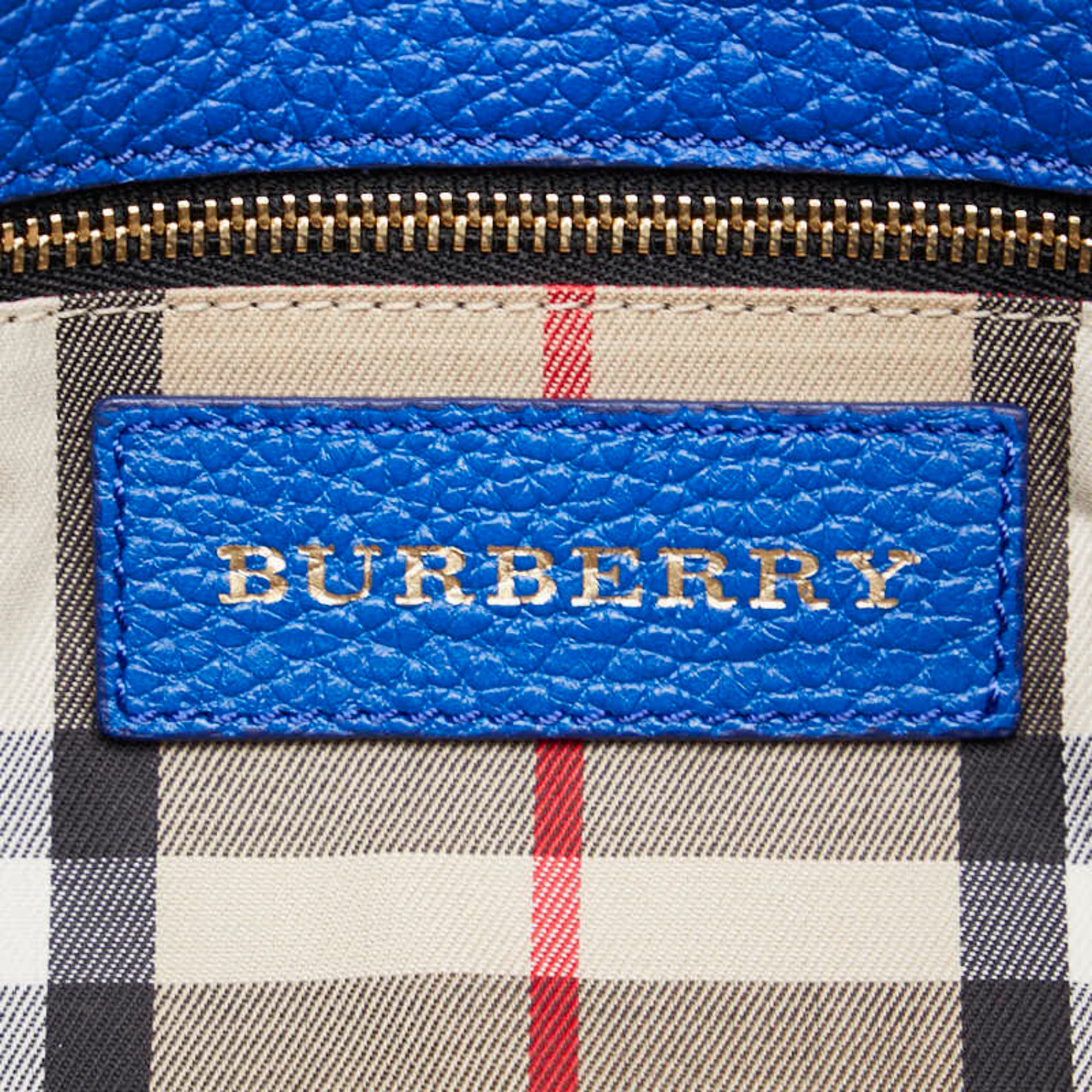 Burberry Blue Leather Handbag (Pre-Owned)