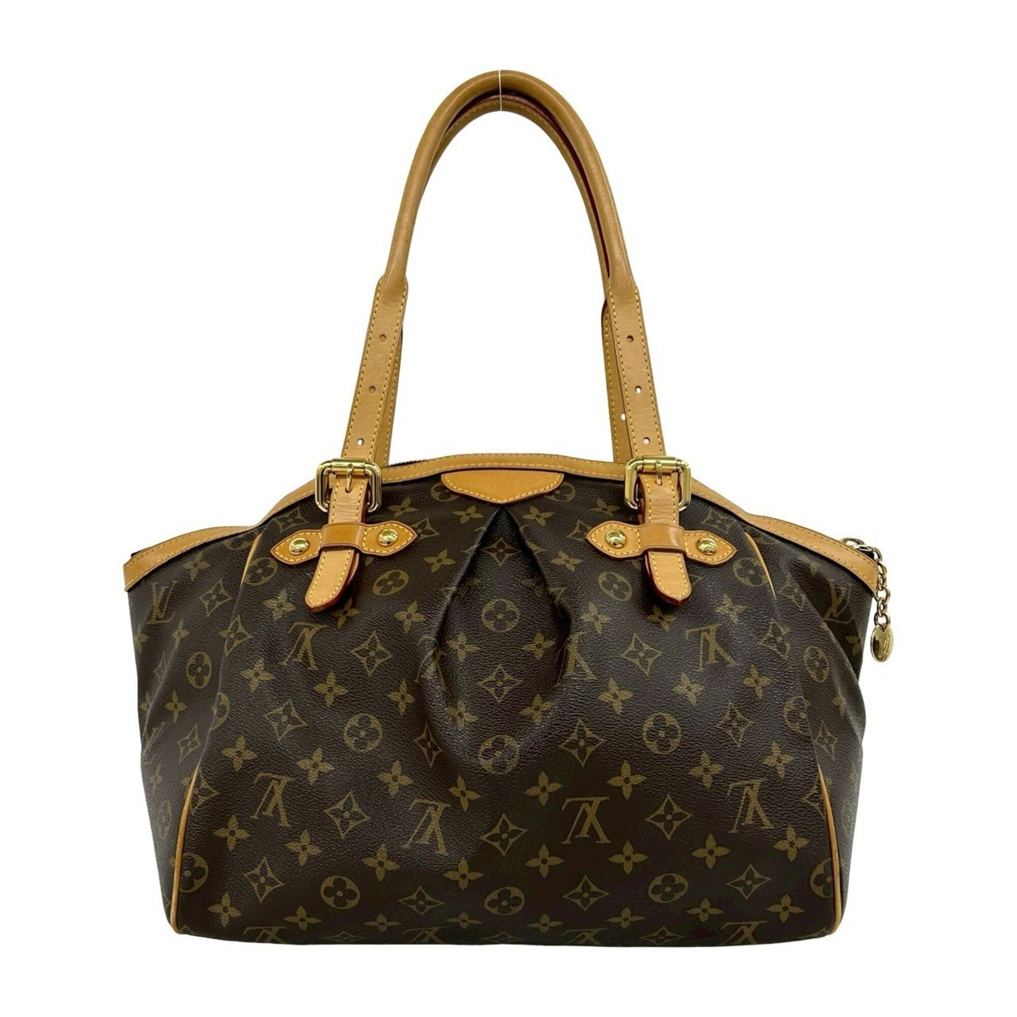 Louis Vuitton Brown Leather Pvc Handbag Tote Bag (Pre-Owned)