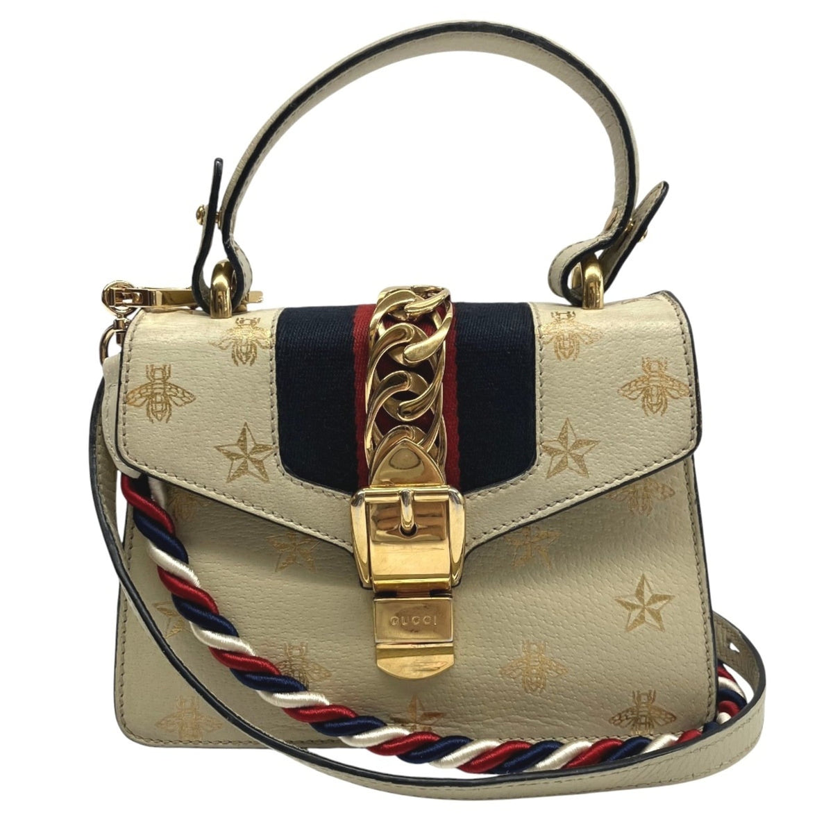 Gucci Ivory Leather Shoulder Bag (Pre-Owned)