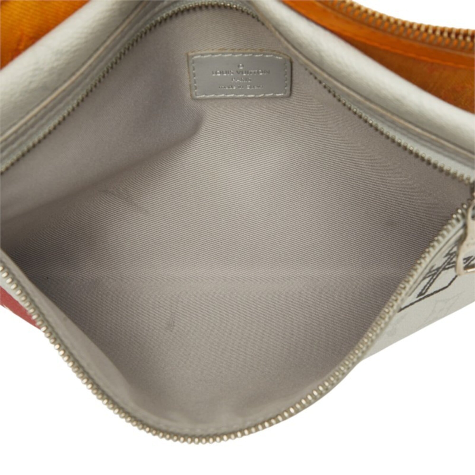 Louis Vuitton Light Gray Monogram Orange Pvc Canvas Shoulder Bag (Pre-Owned)