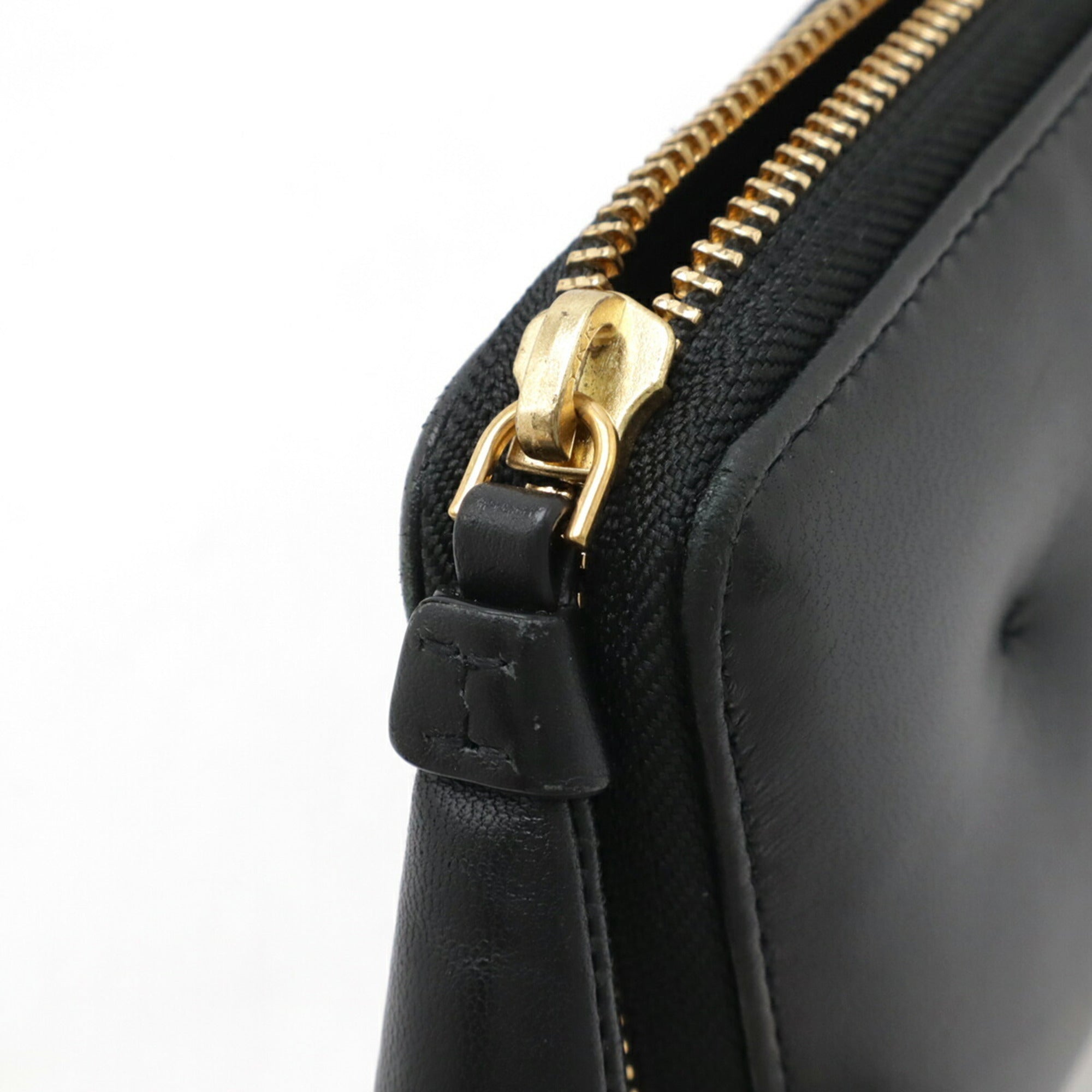 Anya Hindmarch Black Leather Long Wallet (Bi-Fold) (Pre-Owned)