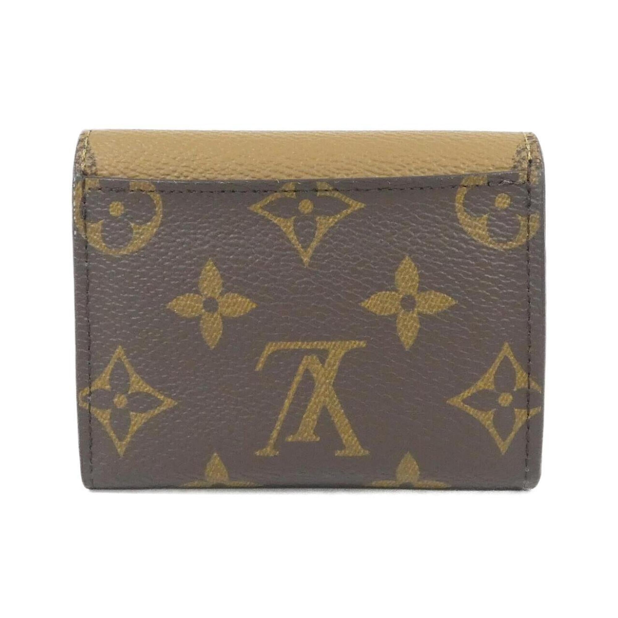 Louis Vuitton Monogram Marron Coated Canvas Wallet (Tri-Fold) (Pre-Owned)