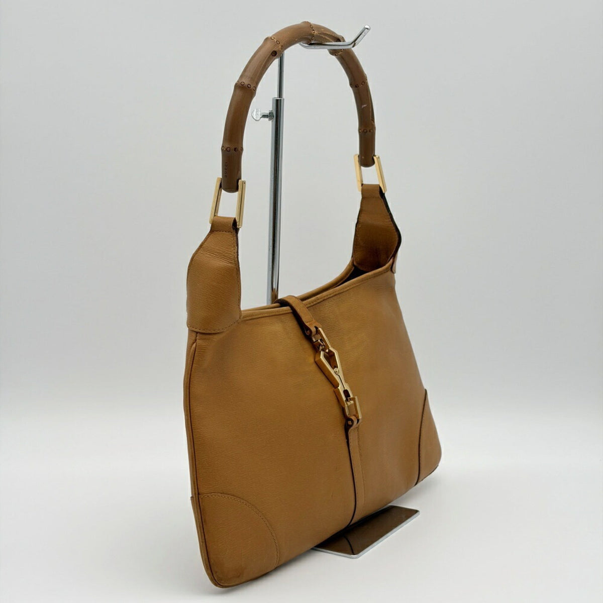 Gucci Camel Bamboo Leather Shoulder Bag (Pre-Owned)