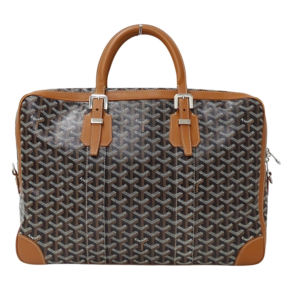 Goyard Black Coated Canvas Briefcase Handbag (Pre-Owned)