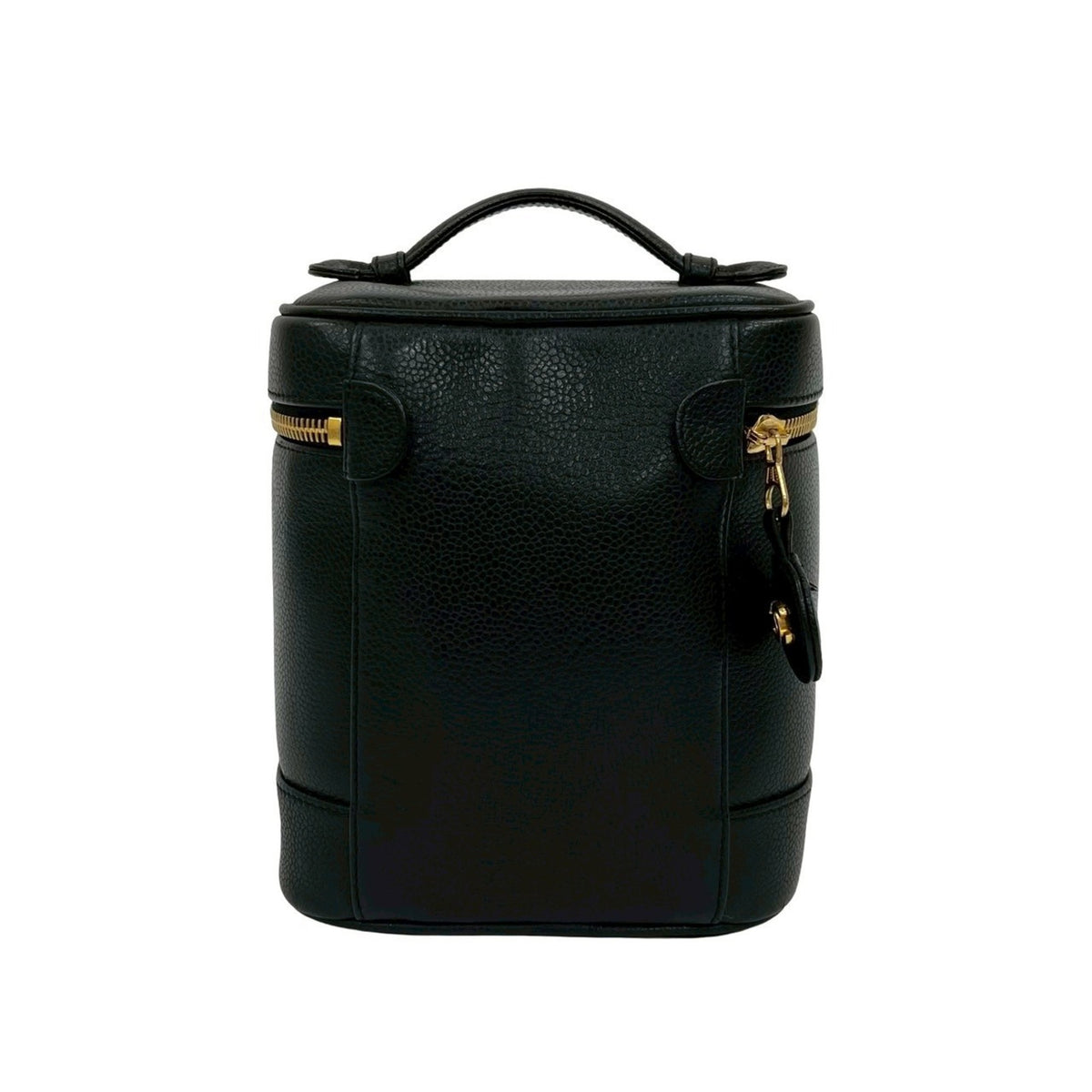 Chanel Black Grained Calfskin Handbag Vanity Bag (Pre-Owned)