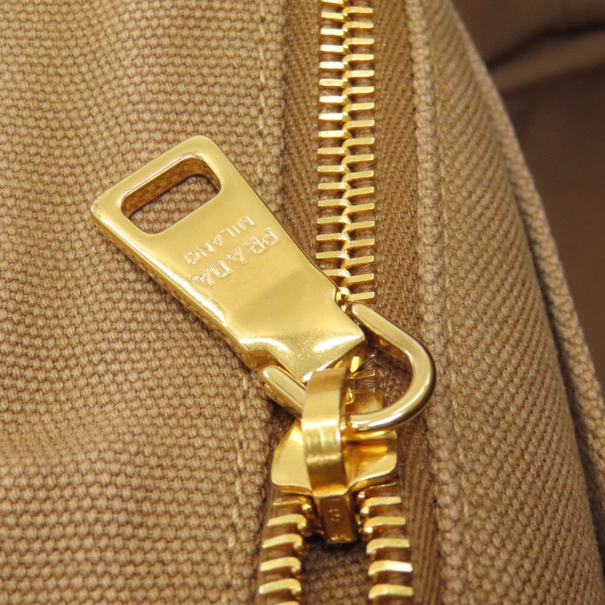 Prada Brown Canvas Handbag (Pre-Owned)