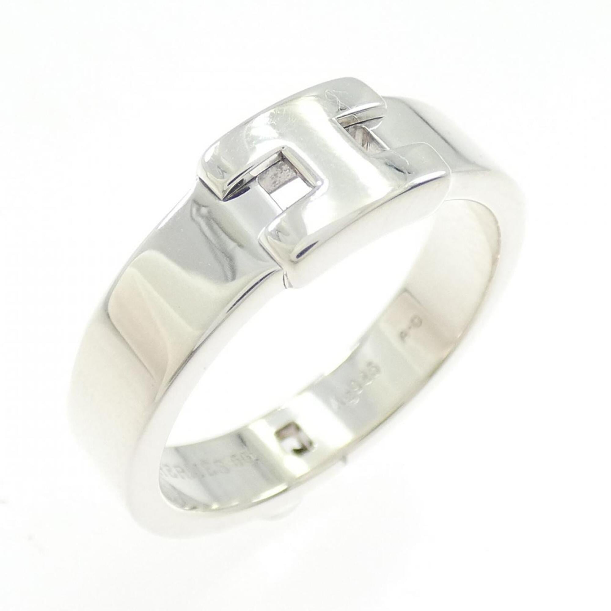 Hermes Silver 925 Band Ring (Pre-Owned)